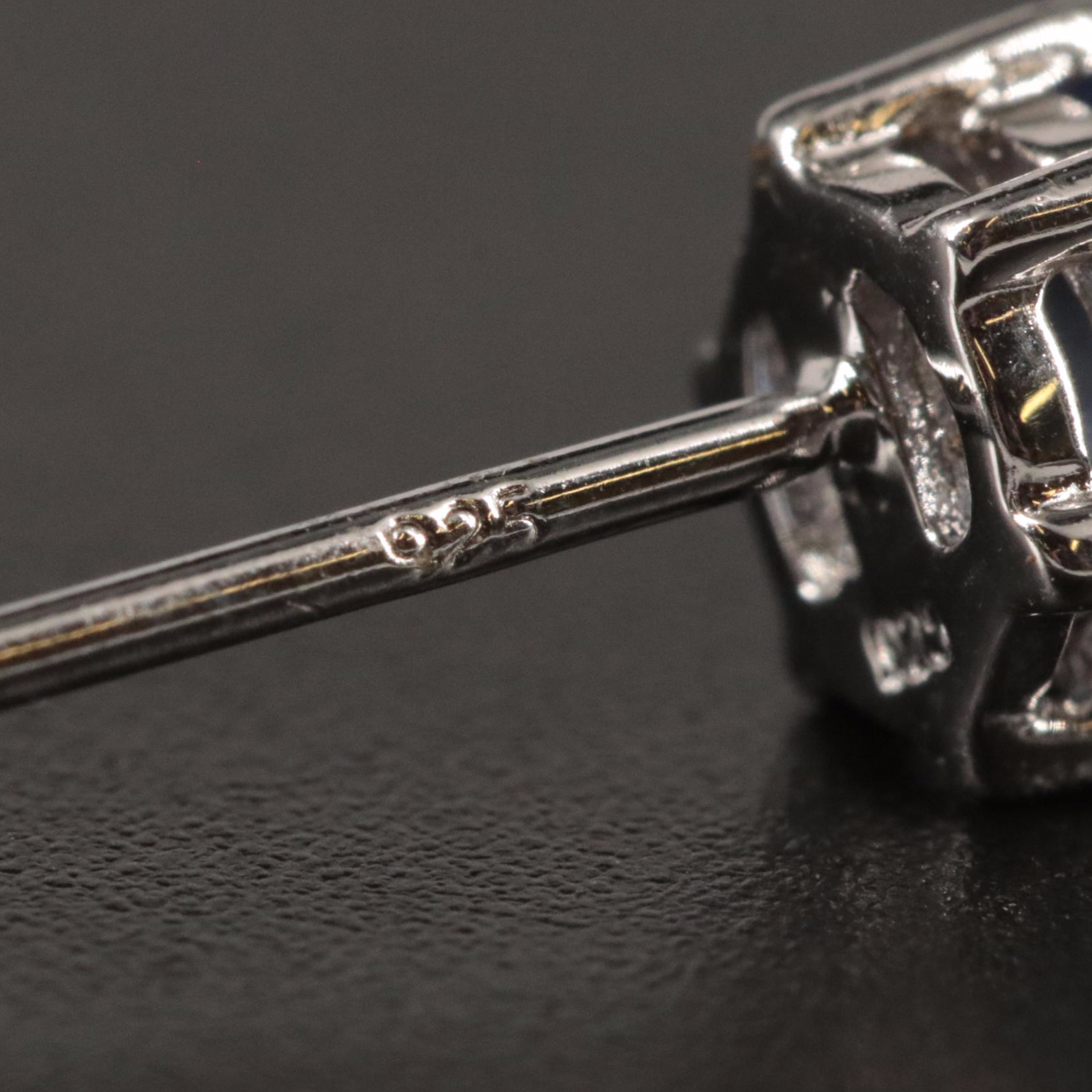 Sterling Silver Cubic Zirconia Front-Back Earrings