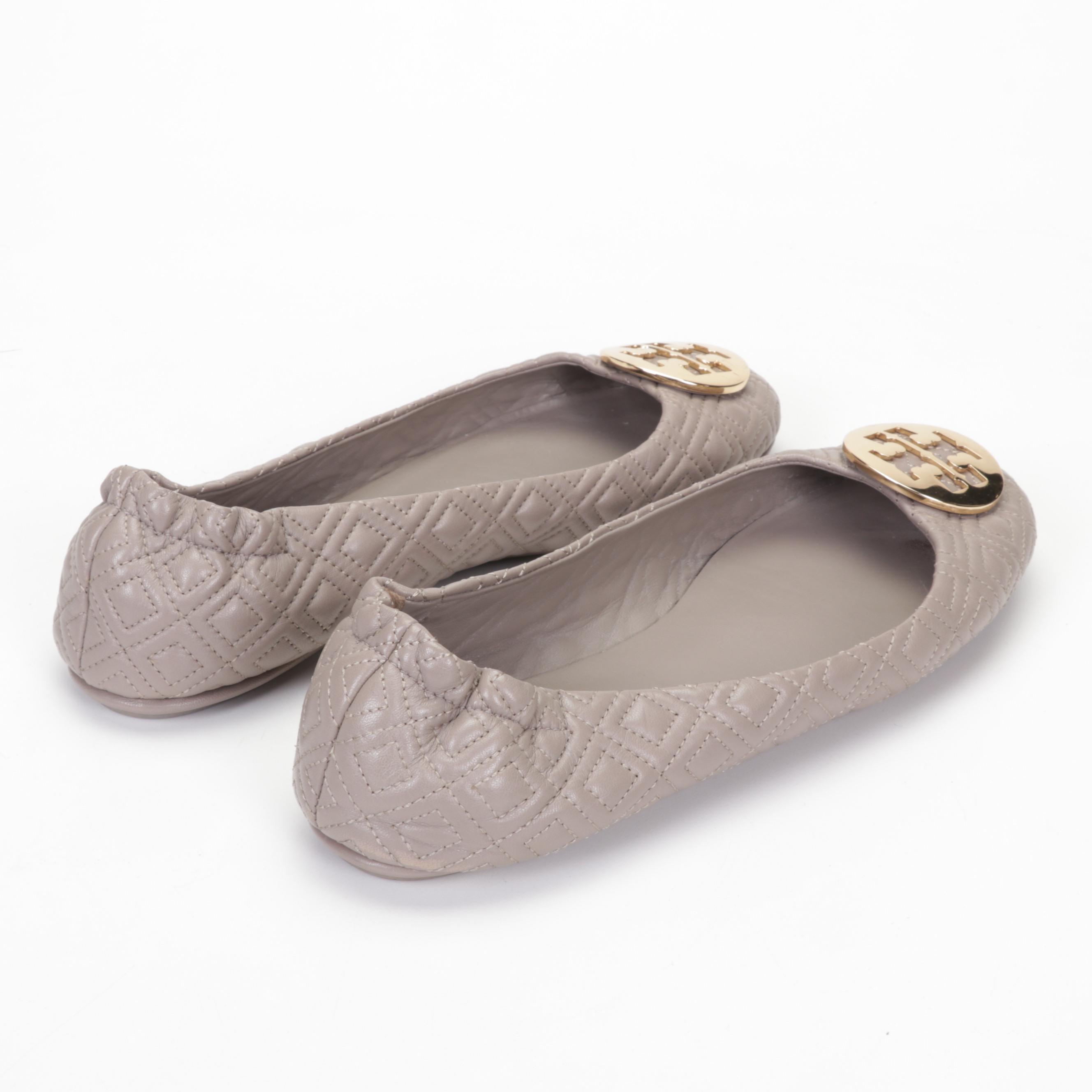 Tory Burch Miller Multicolor Sandals with Navy, Black, and Quilted Ballet Flats