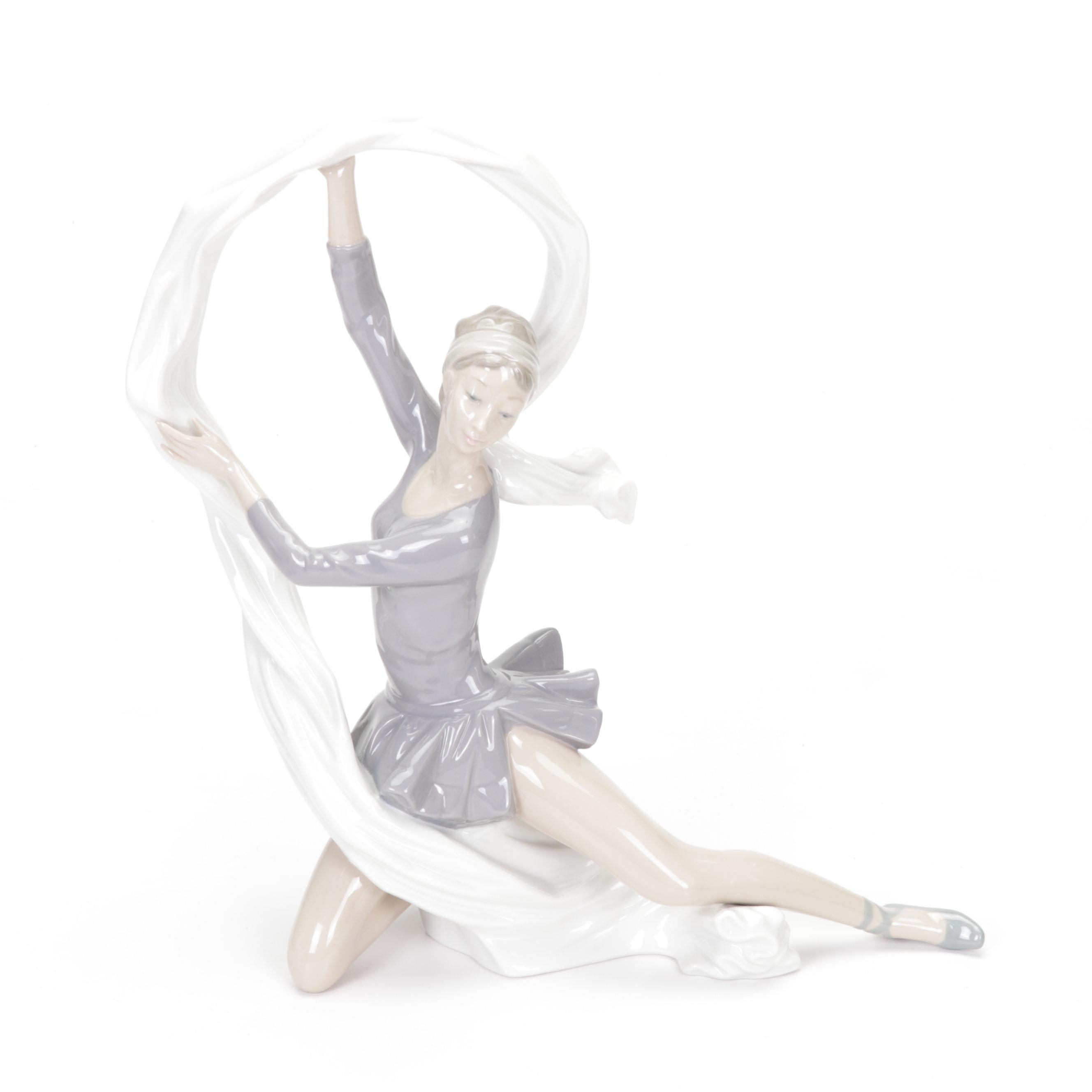 Lladró and Nao by Lladró "Dancer with Veil", "Boy Thinking", and More Figurines