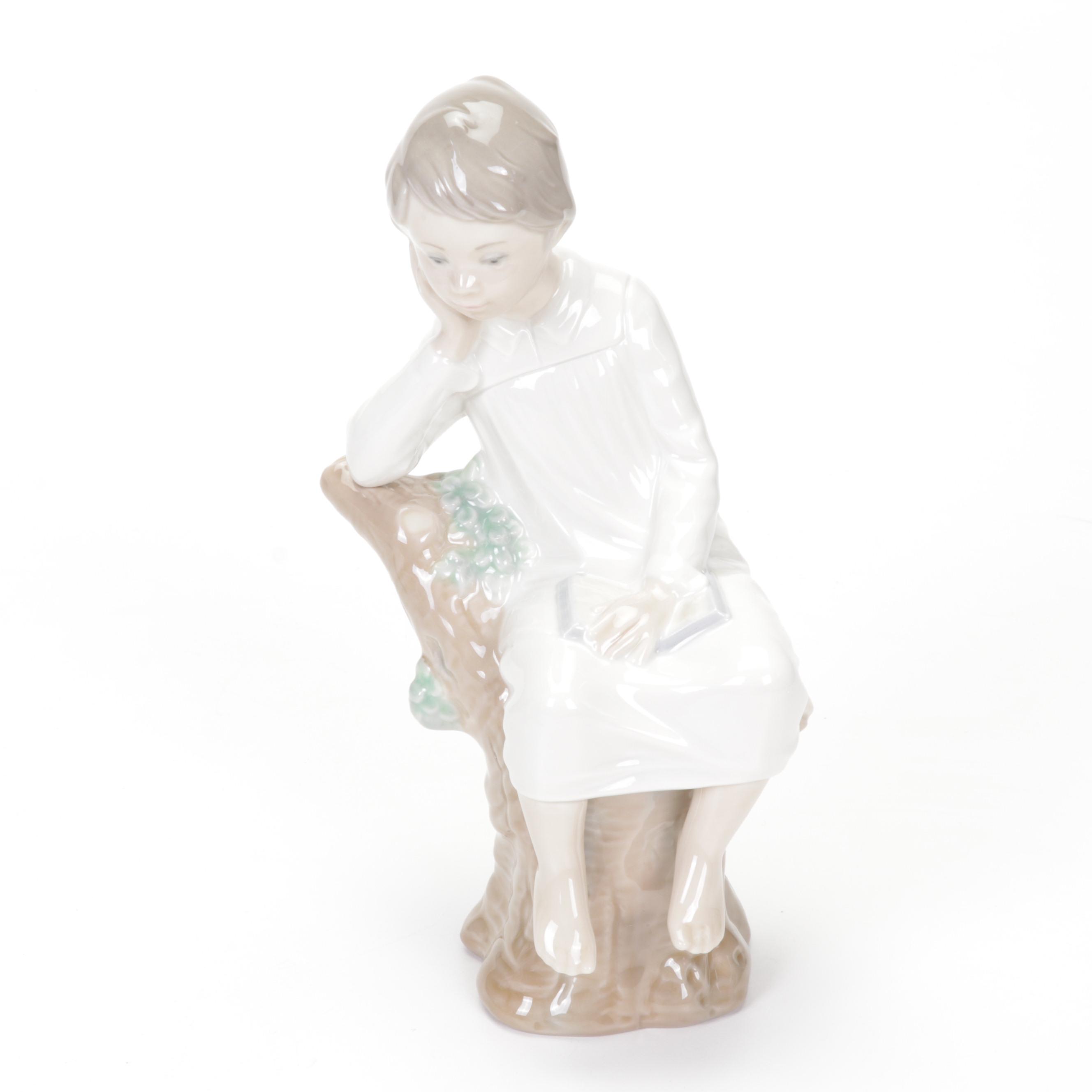 Lladró and Nao by Lladró "Dancer with Veil", "Boy Thinking", and More Figurines