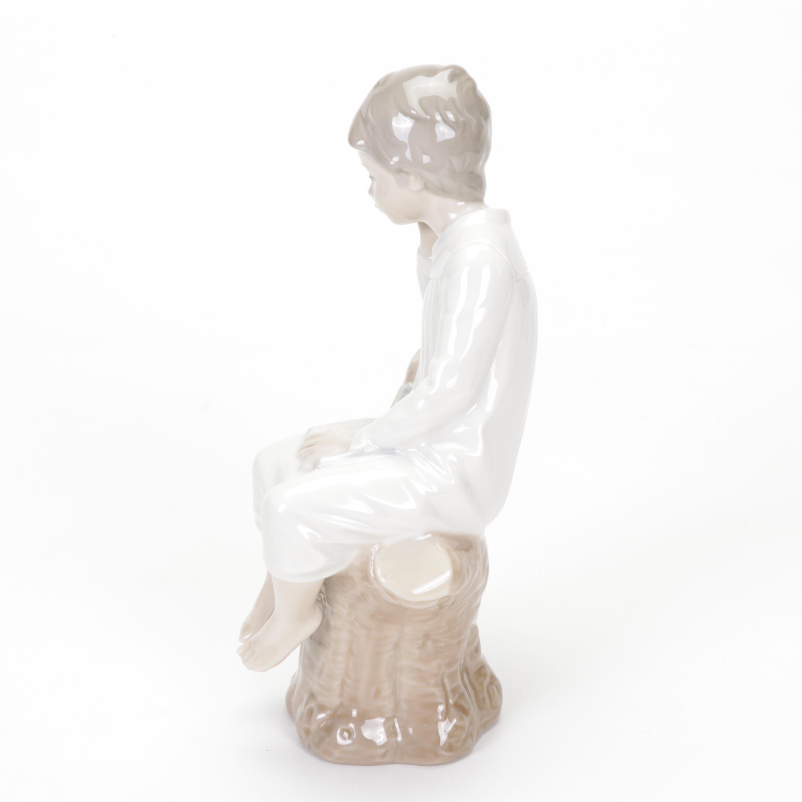 Lladró and Nao by Lladró "Dancer with Veil", "Boy Thinking", and More Figurines