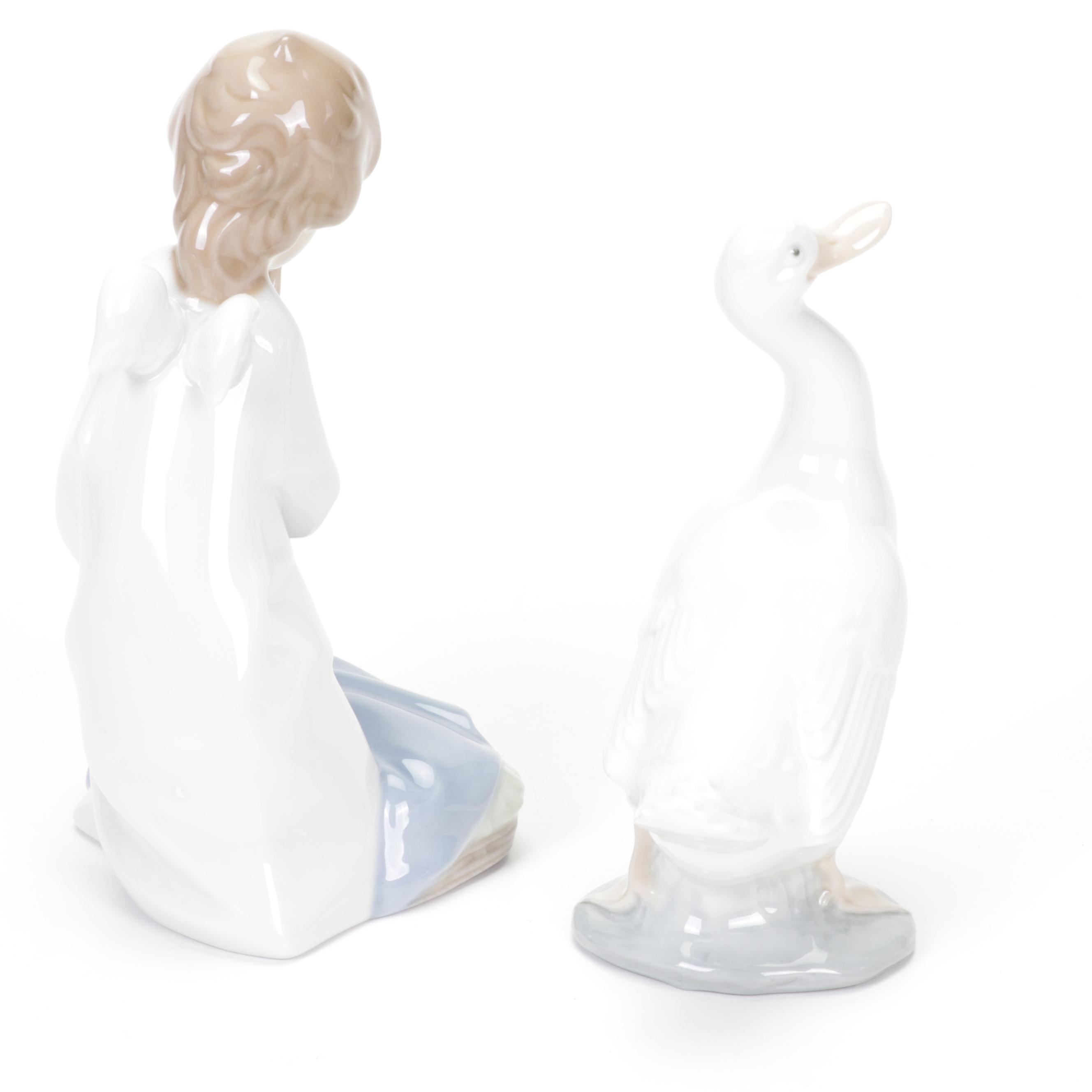 Lladró and Nao by Lladró "Dancer with Veil", "Boy Thinking", and More Figurines