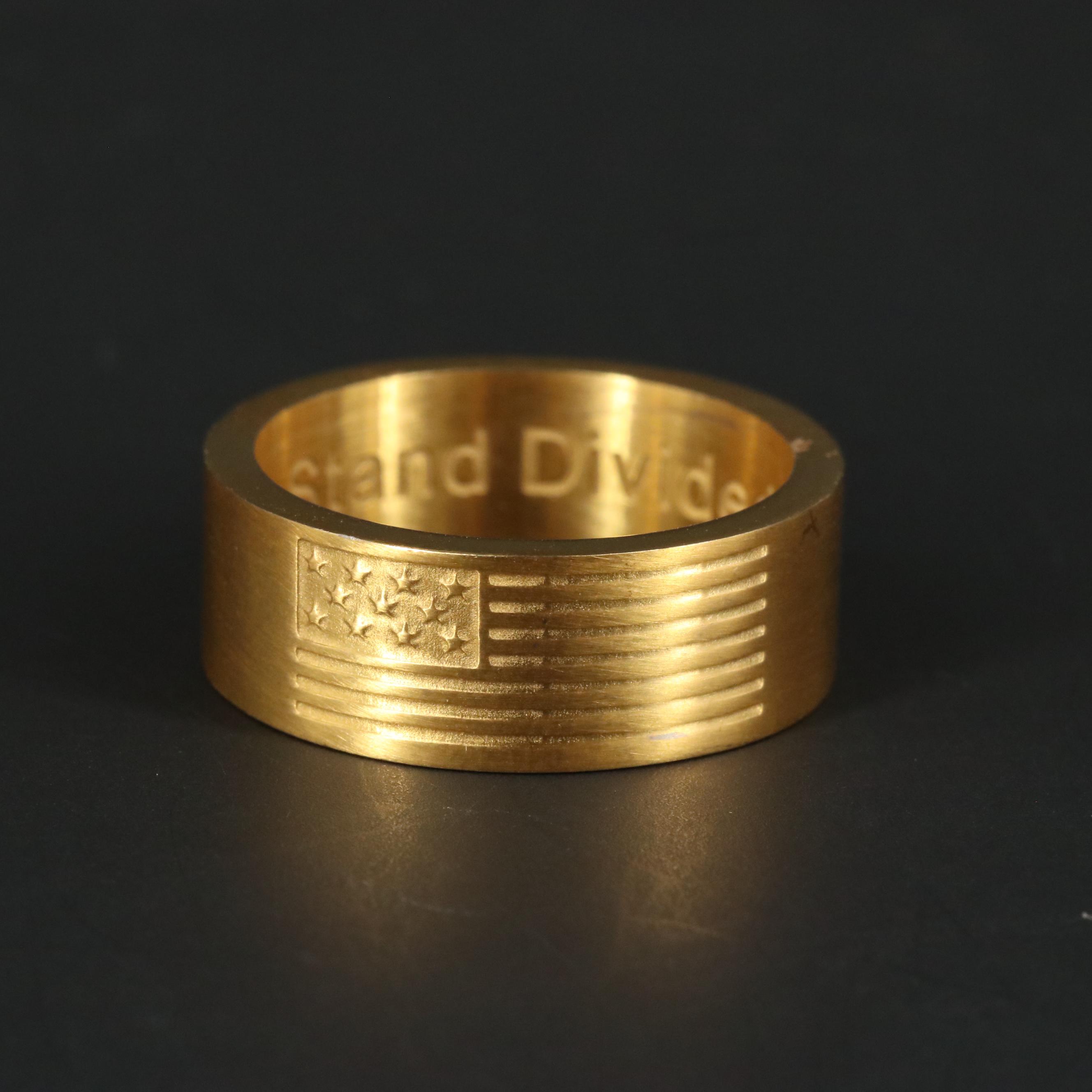 Stainless Steel American Flag Ring