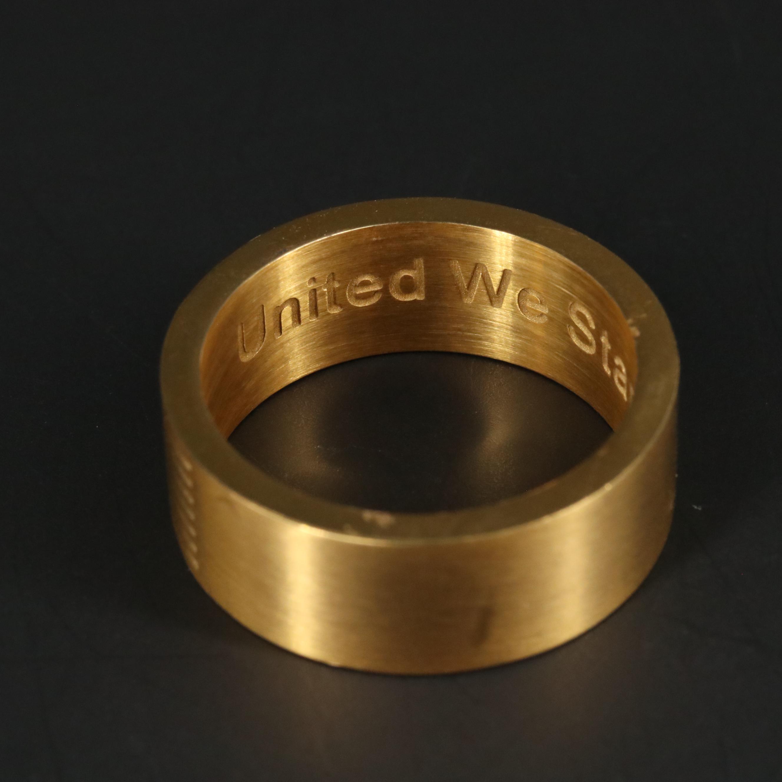 Stainless Steel American Flag Ring