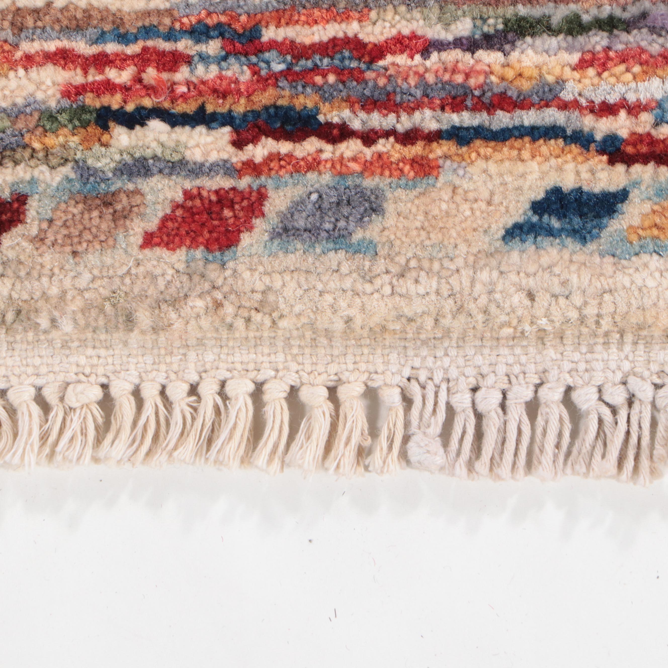 1'9 x 4'10 Hand-Knotted Afghan Kazak Accent Rug