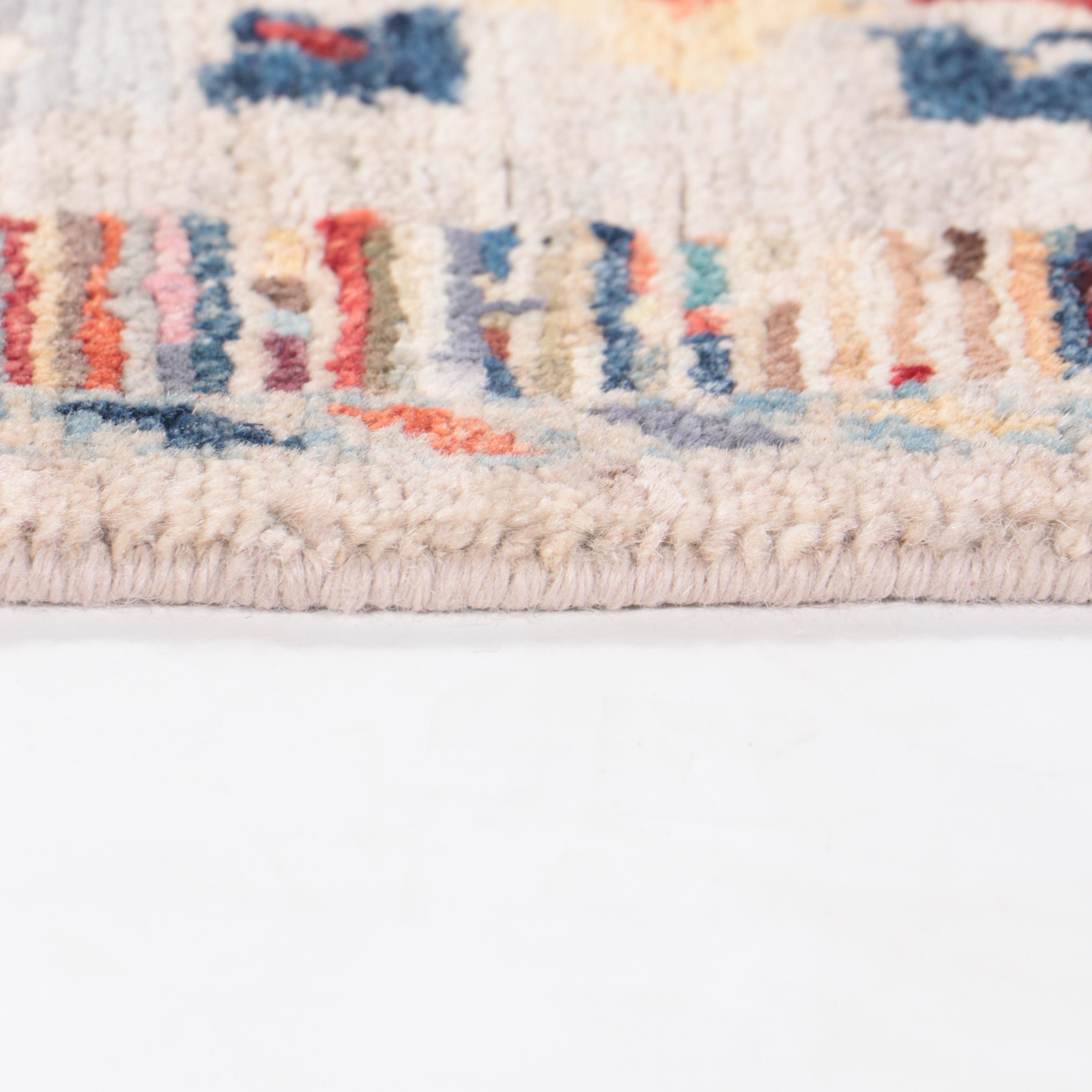 1'9 x 4'10 Hand-Knotted Afghan Kazak Accent Rug