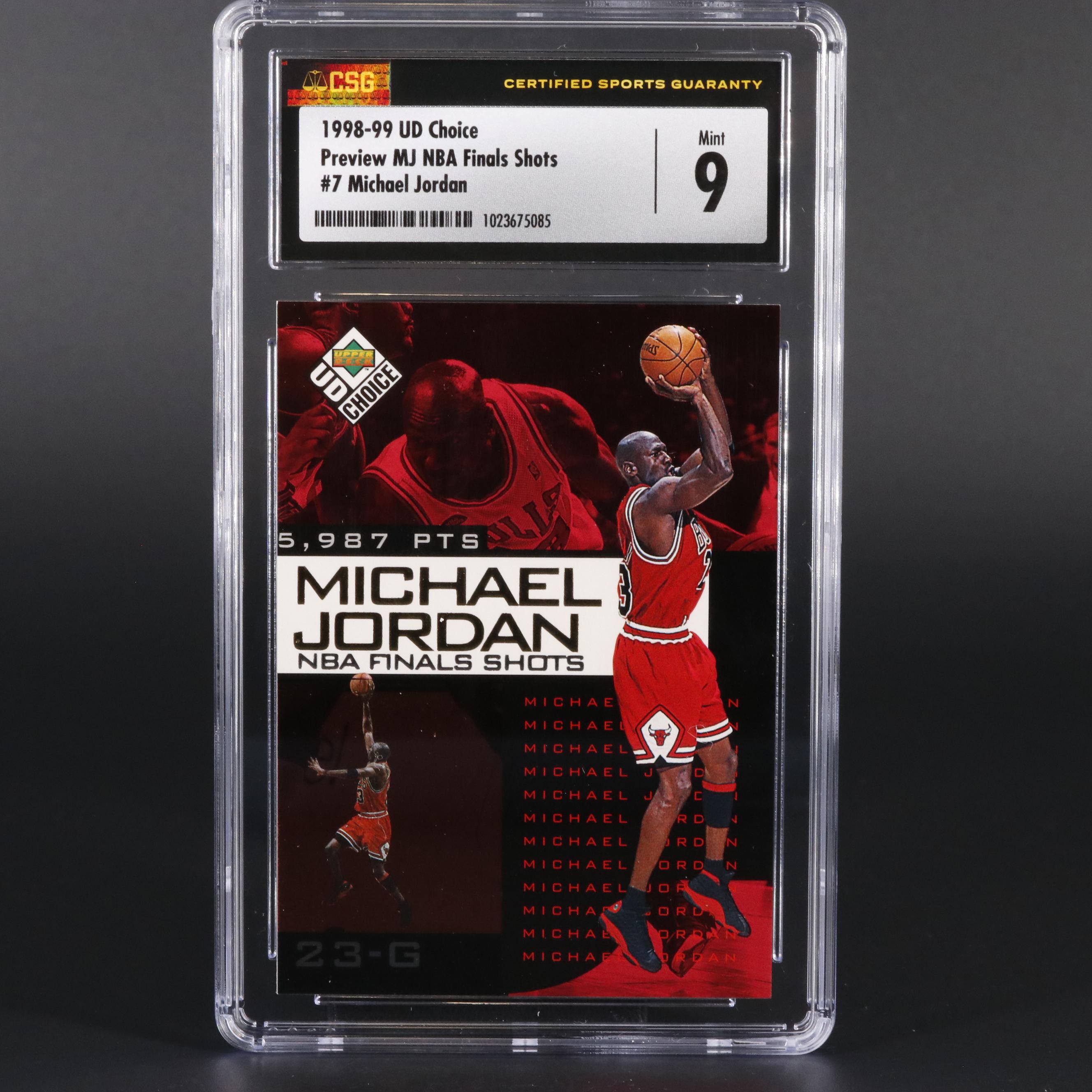 1998-99 Upper Deck Michael Jordan Preview MJ NBA Finals Shots Basketball Card