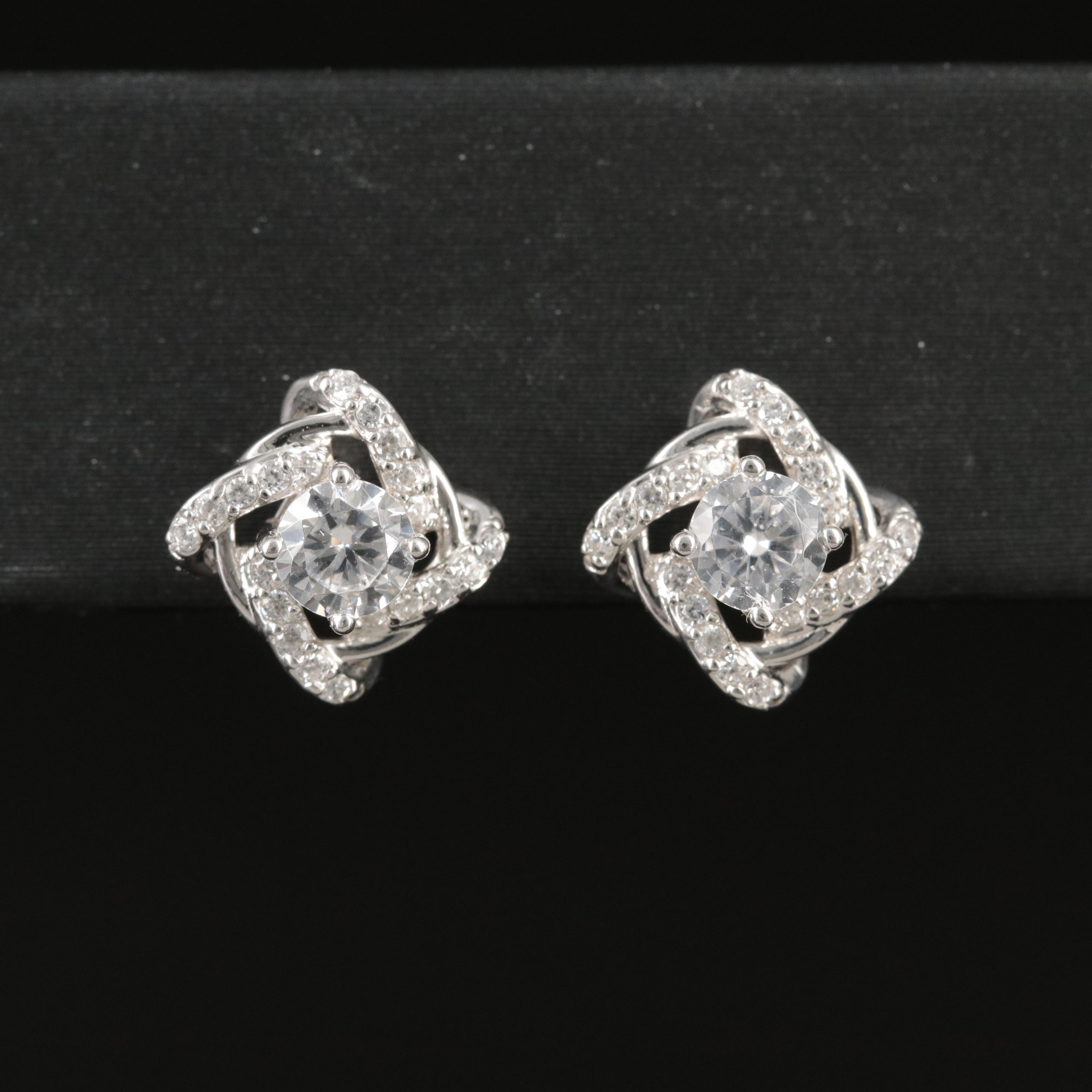 Sterling Goshenite Stud Earrings