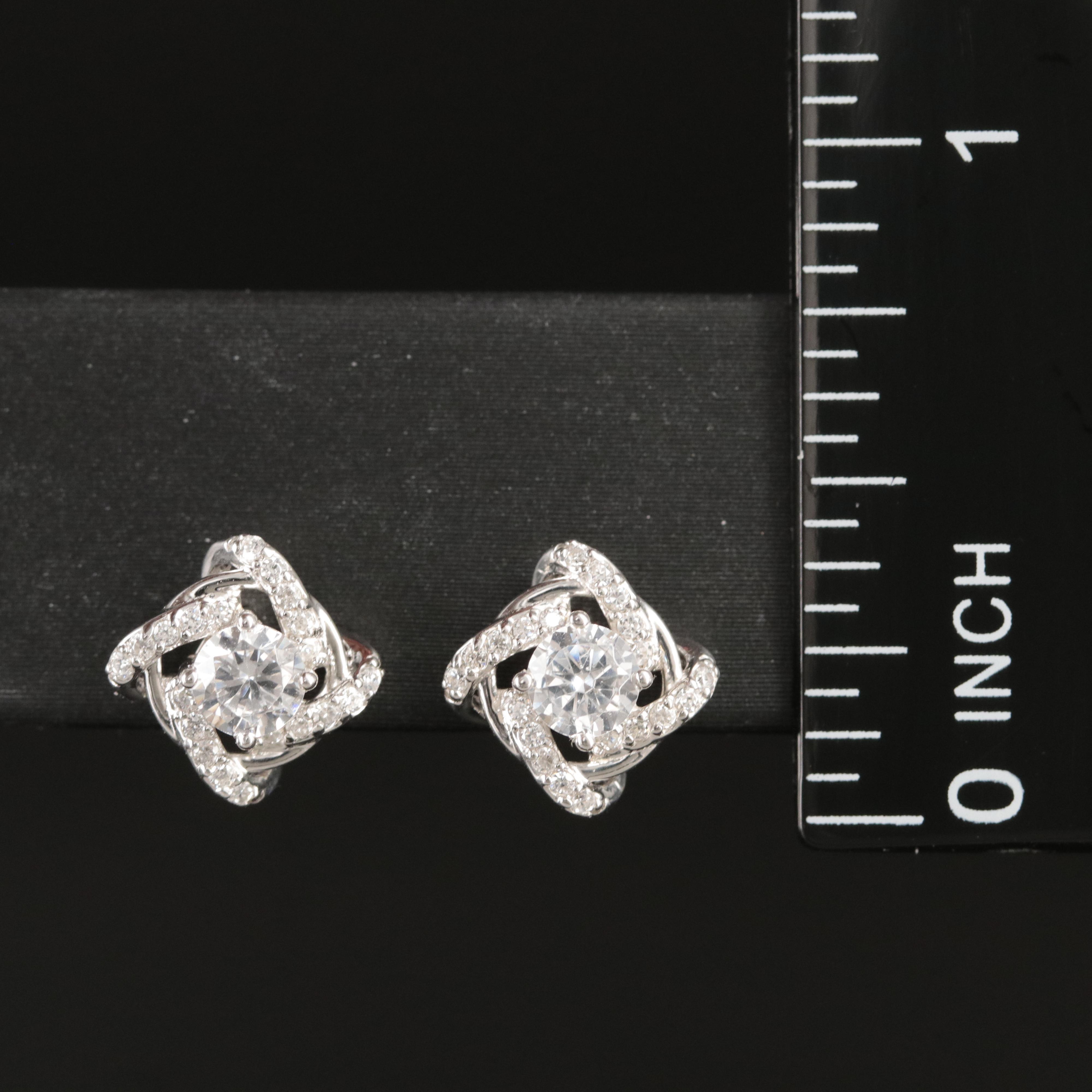 Sterling Goshenite Stud Earrings