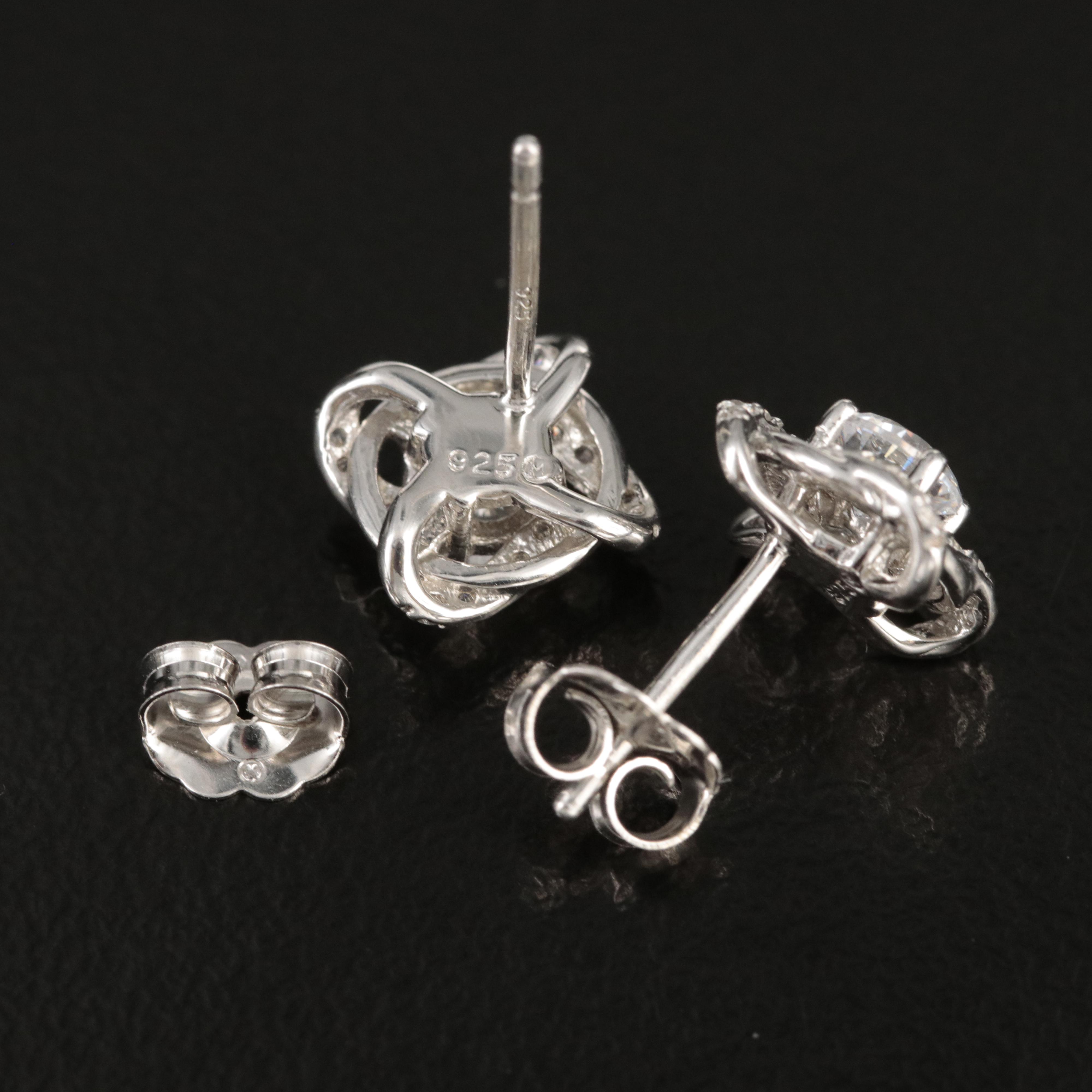 Sterling Goshenite Stud Earrings