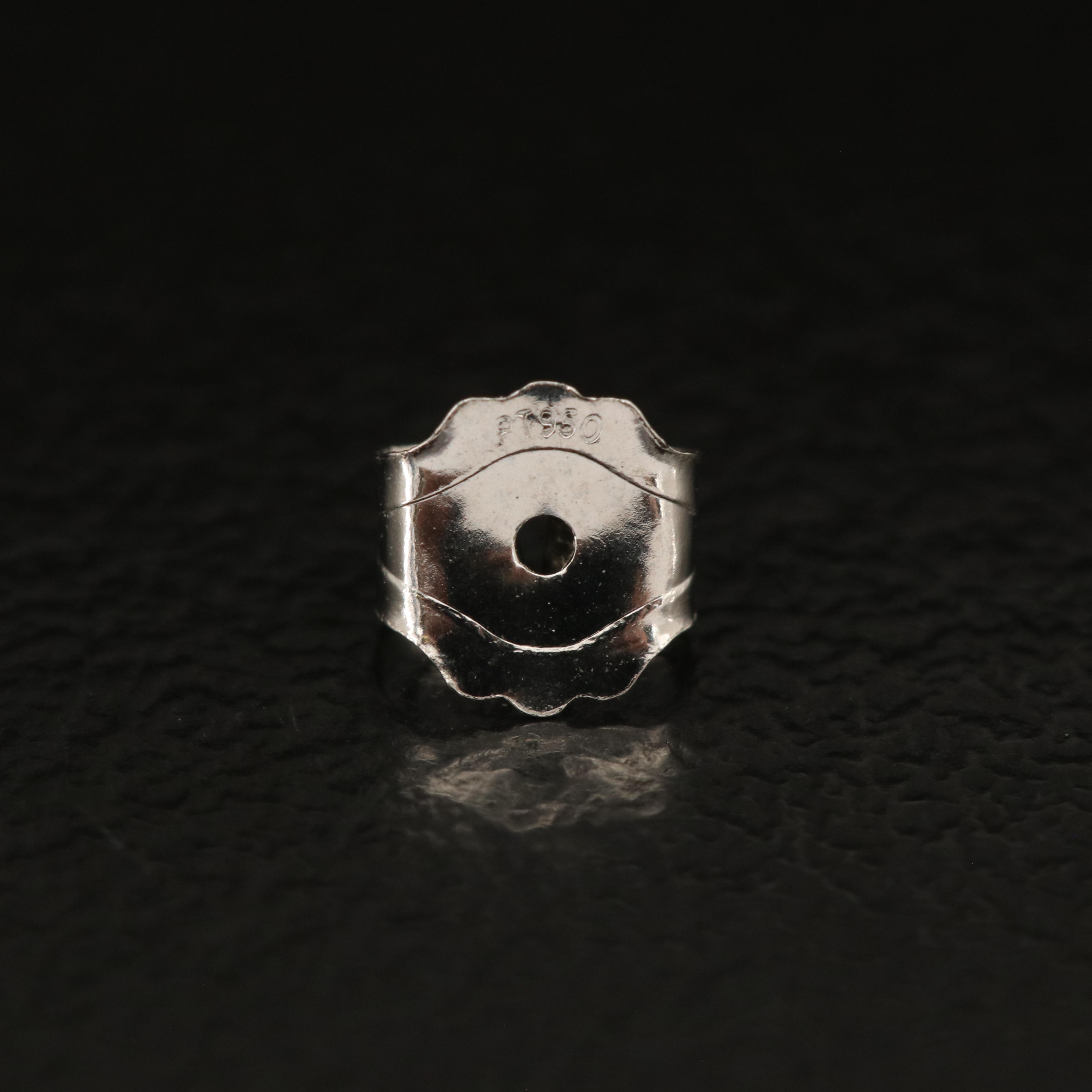 Platinum 1.08 CTW Diamond Stud Earrings with GIA eReports