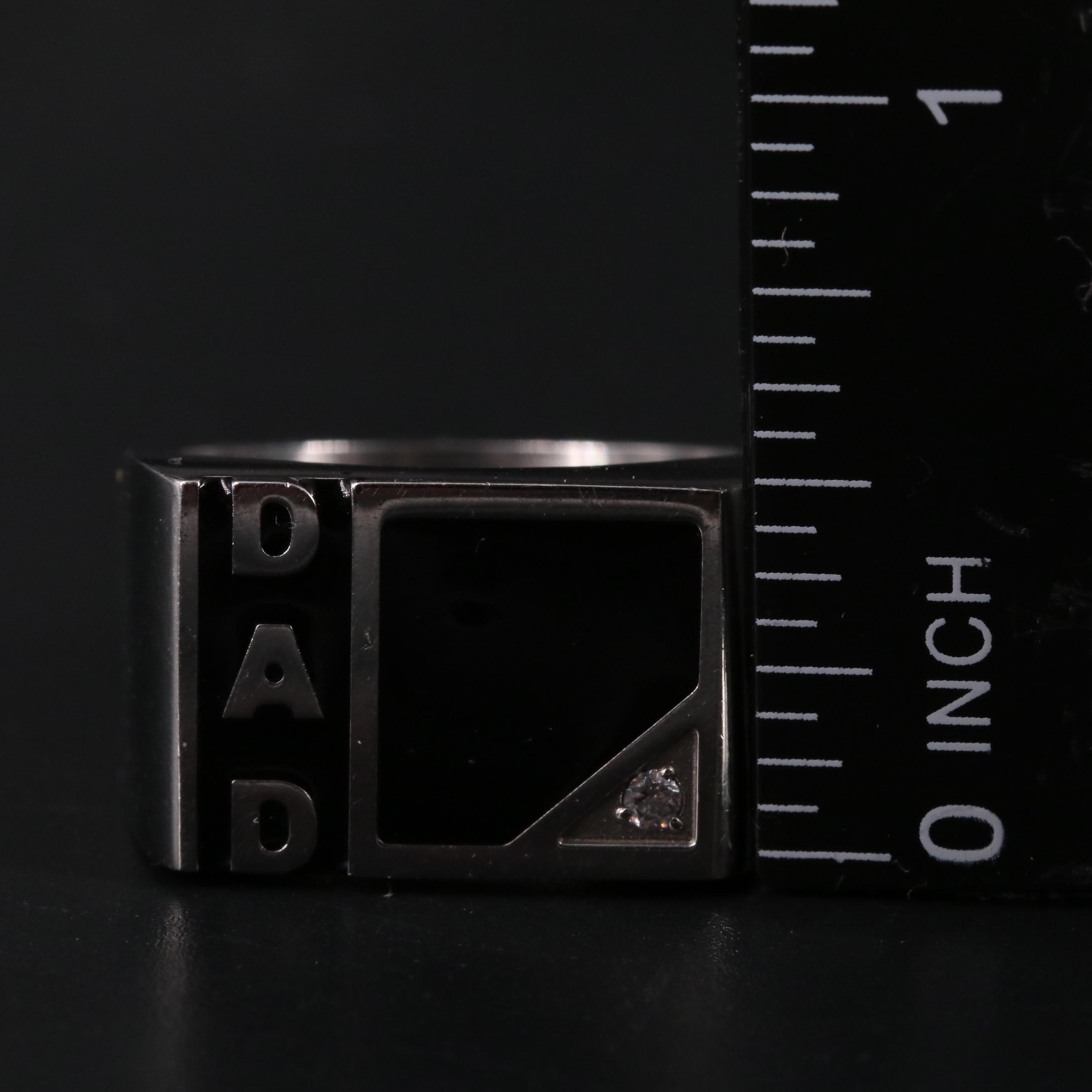 Stainless Steel Dad Ring