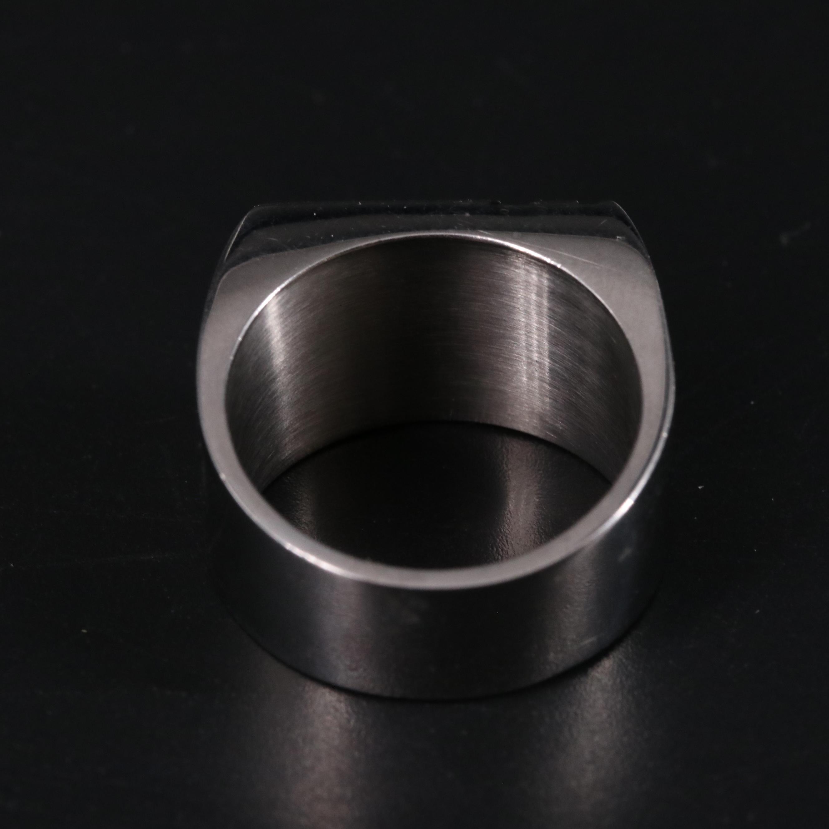 Stainless Steel Dad Ring