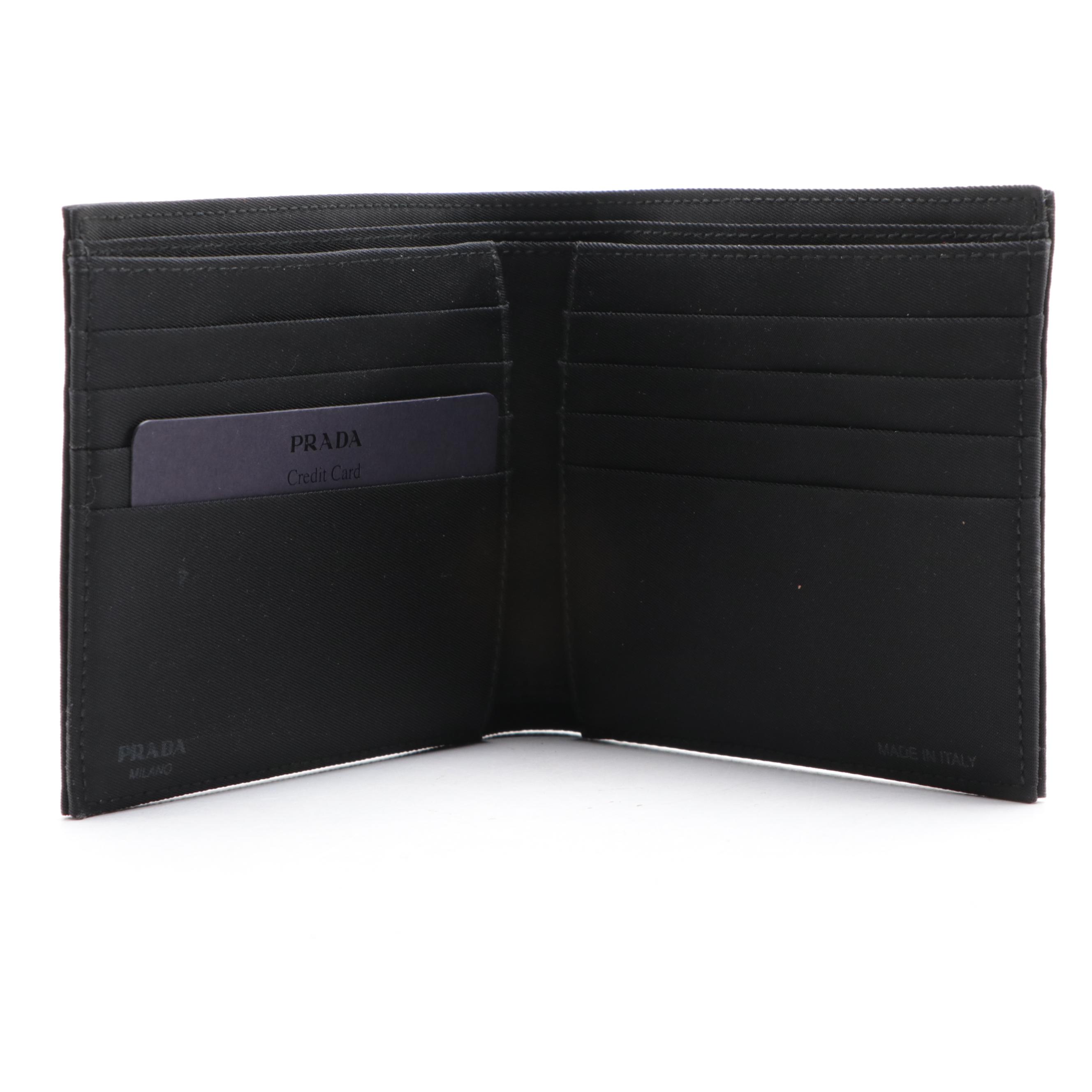 Prada Bifold Wallet in Tessuto Nylon with Box