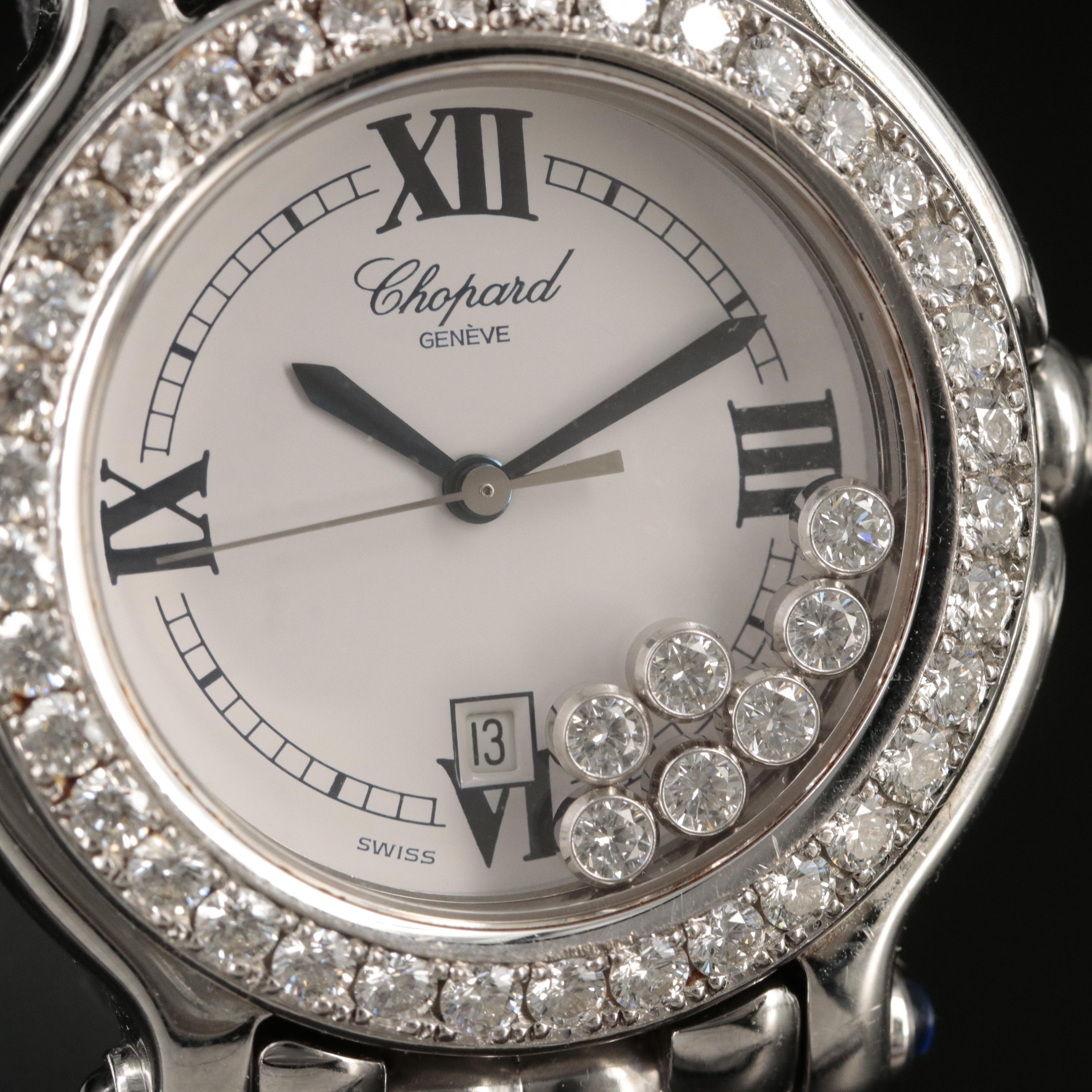 Chopard Happy Sport Diamond Bezel Watch