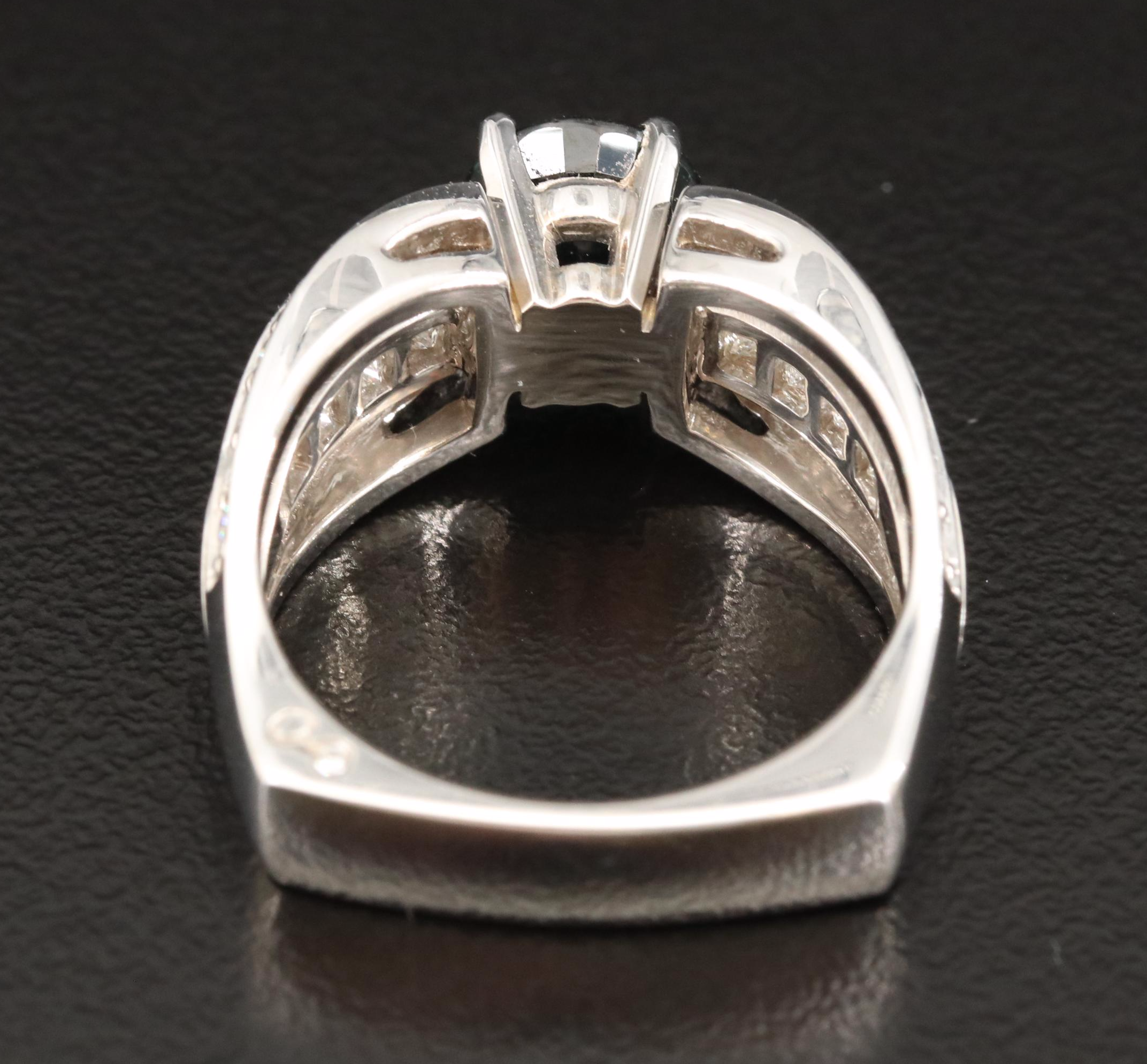 A. Jaffe 14K 1.51 CT Unheated Sapphire and 1.00 CTW Diamond Ring with GIA Report