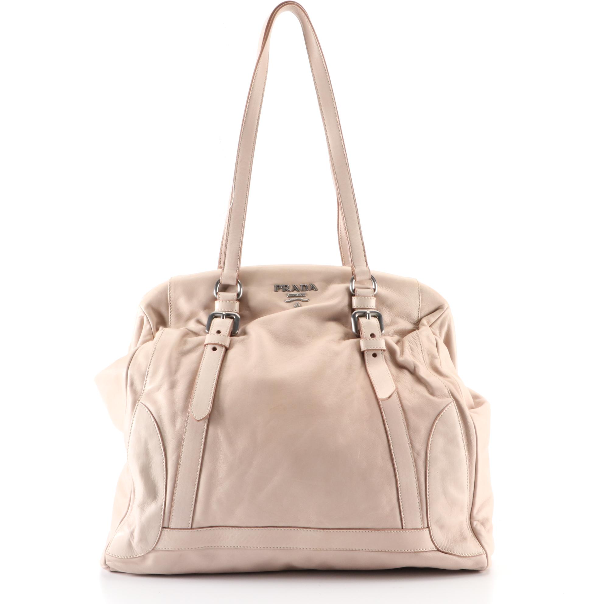 Prada Large Domed Hard Frame Shoulder Bag in Nappa Lambskin Leather