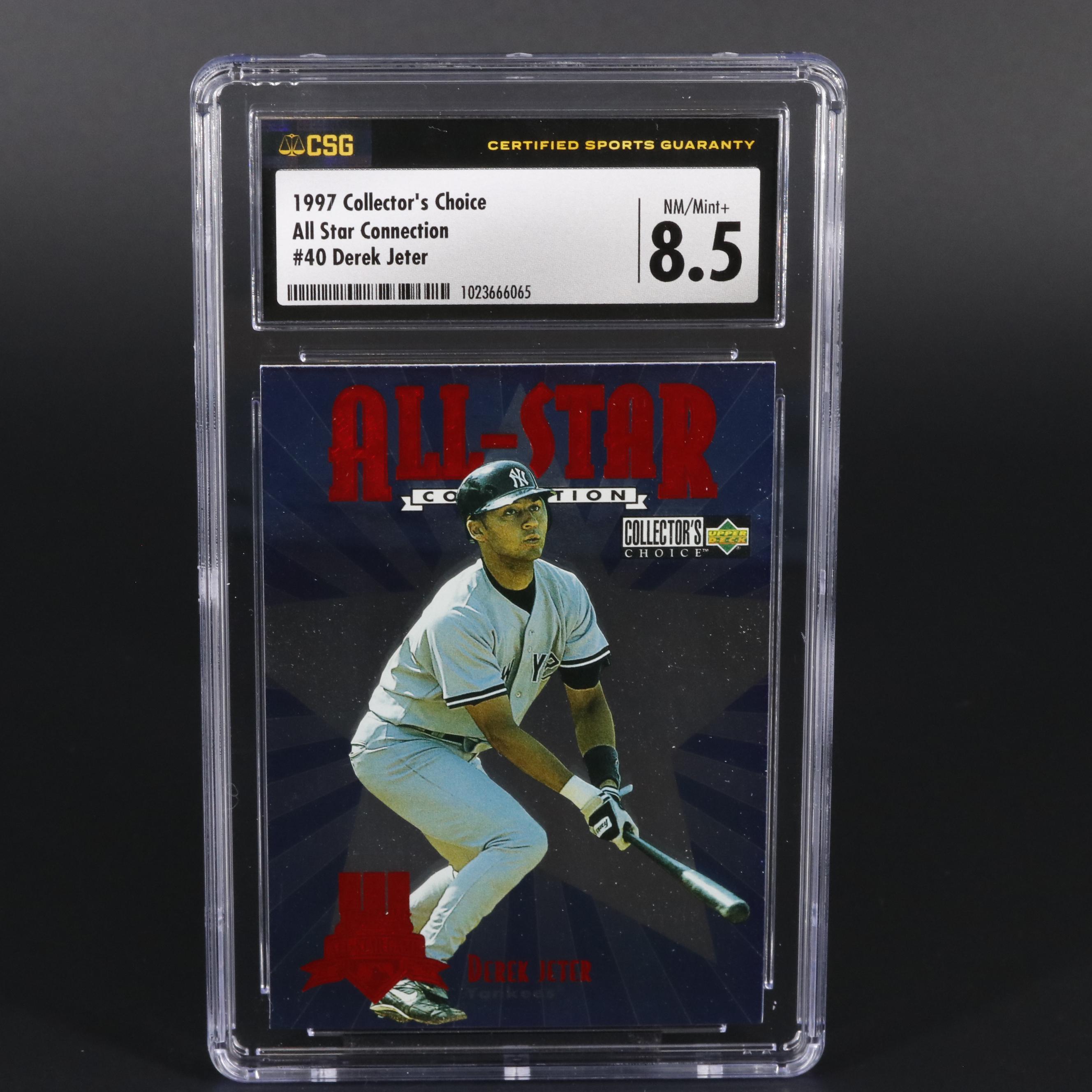 1997 Collector's Choice Derek Jeter #40 Graded CSG 8.5 Mint Baseball Card