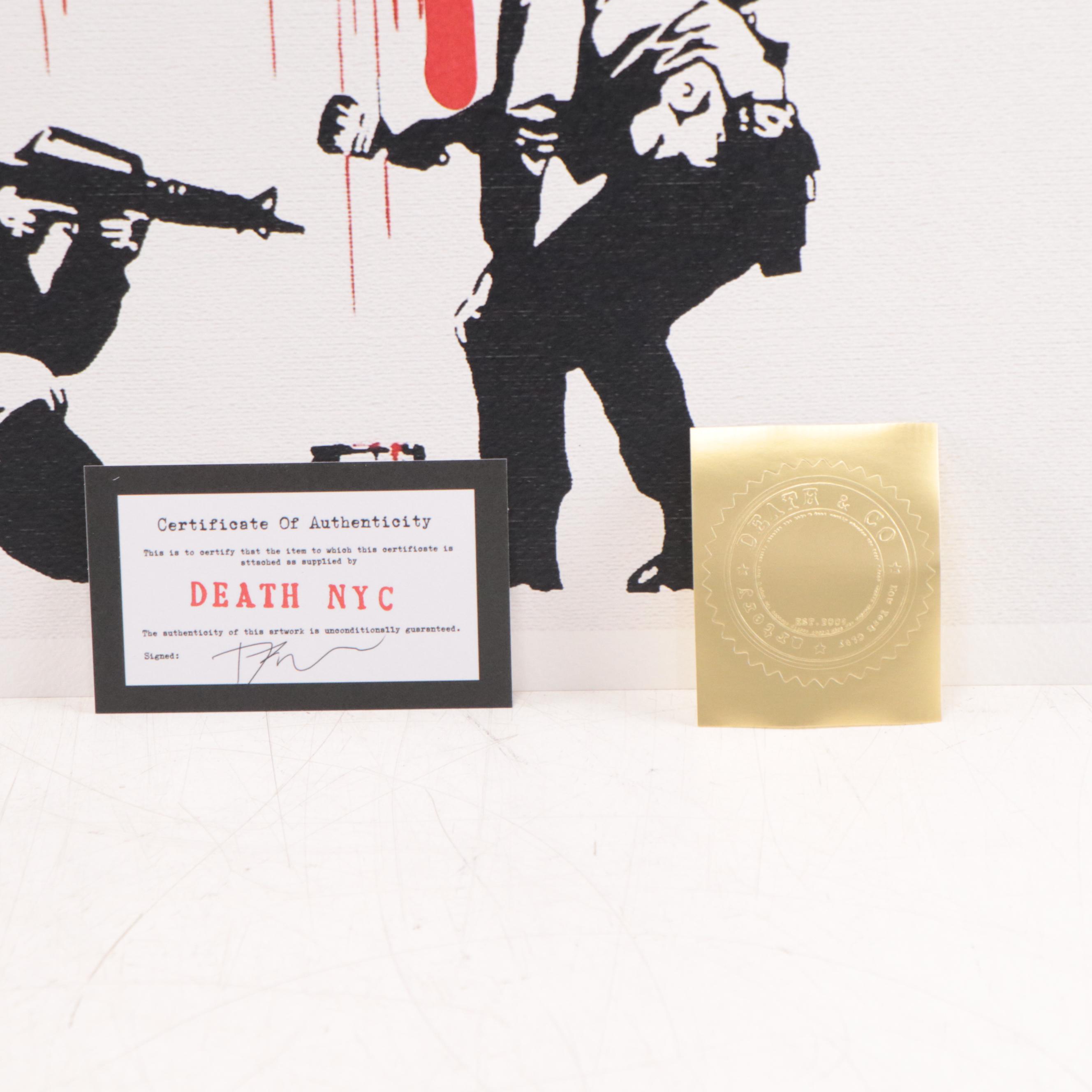Death NYC Pop Art Graphic Print Featuring Banksy, 2022