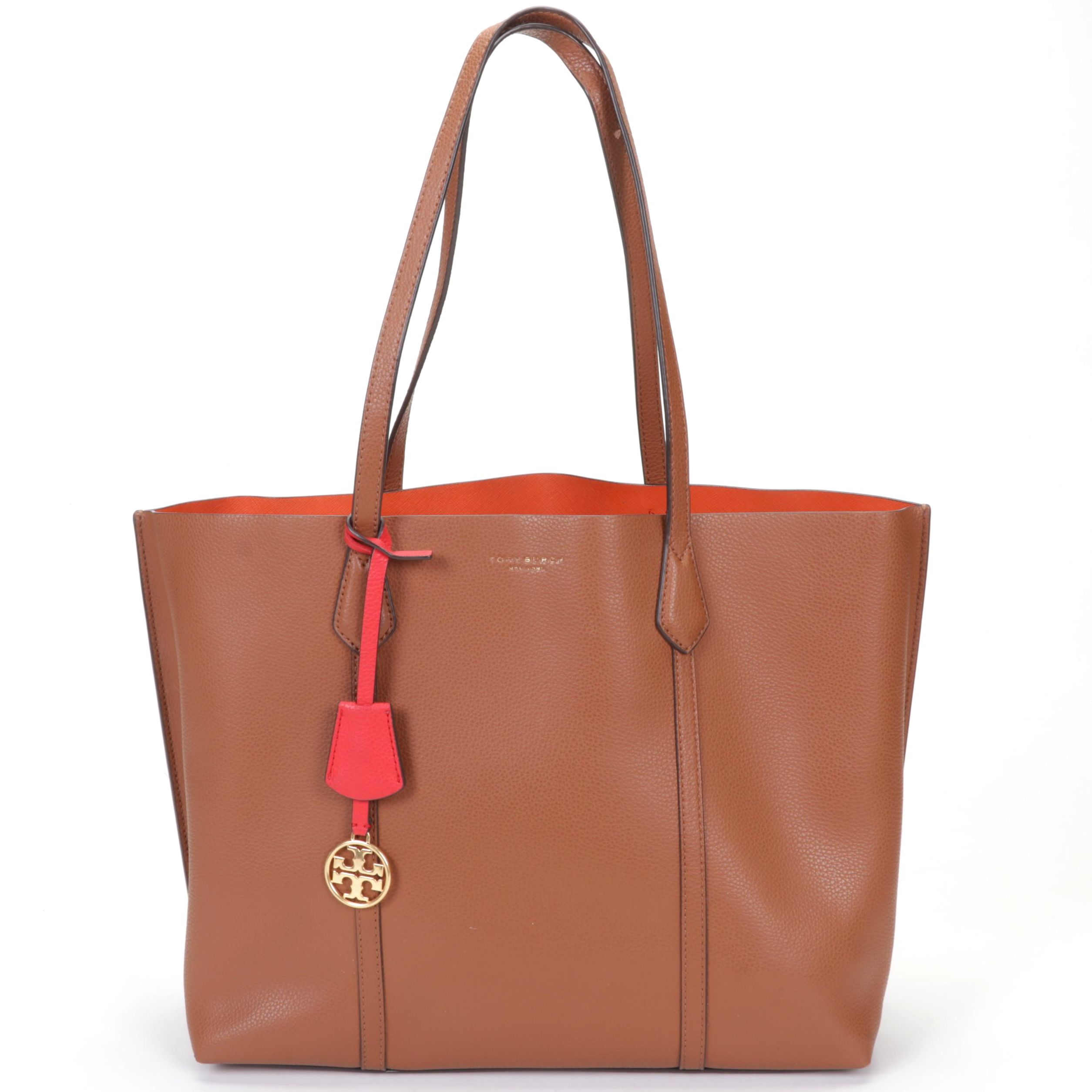 Tory Burch Perry Tote in Light Umber Pebbled Leather