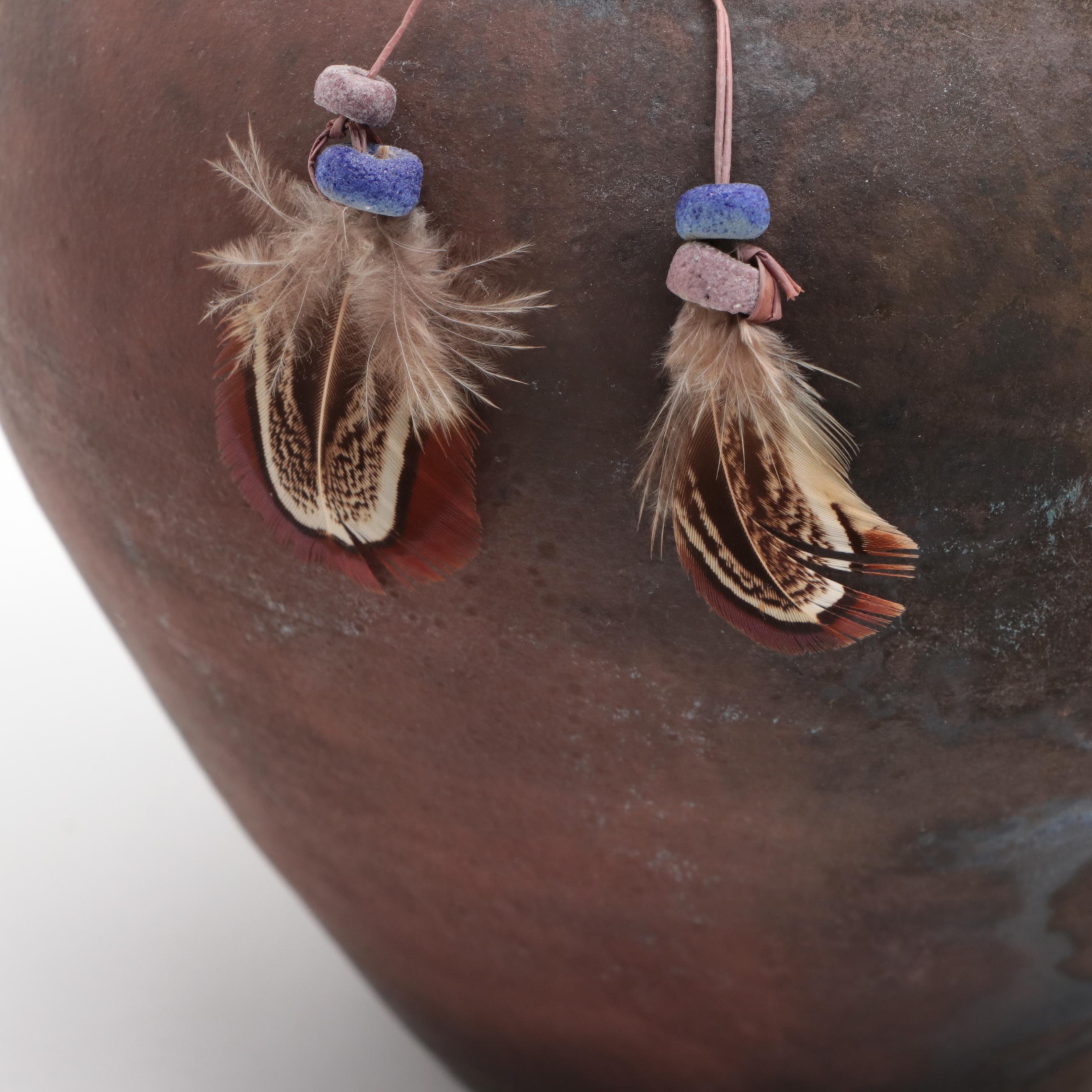 Barbara Heard Signed Pit Fired Ceramic Water Jar, Hickory Hill Basket and More