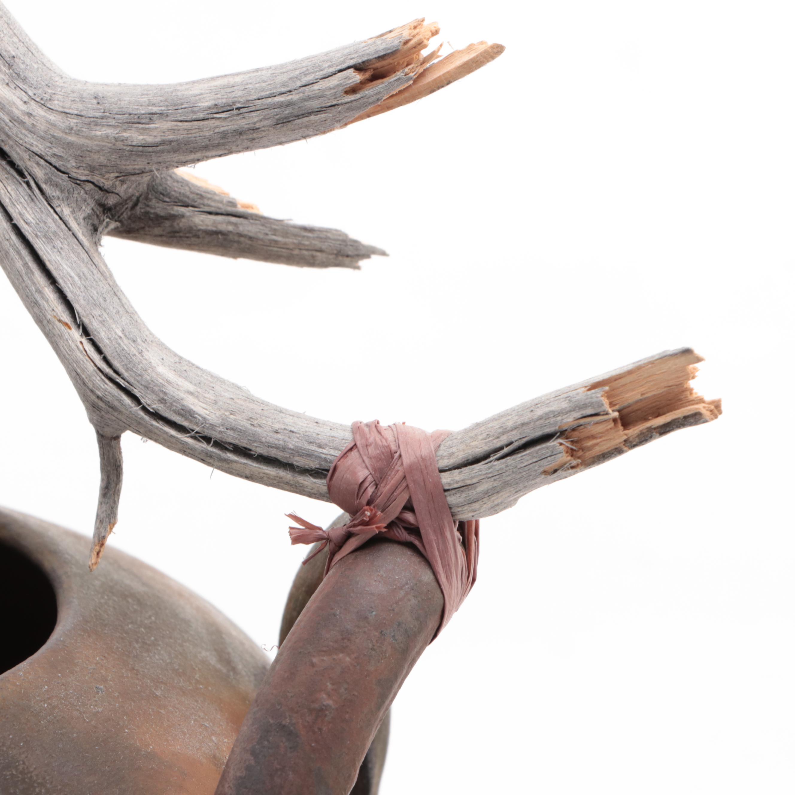 Barbara Heard Signed Pit Fired Ceramic Water Jar, Hickory Hill Basket and More