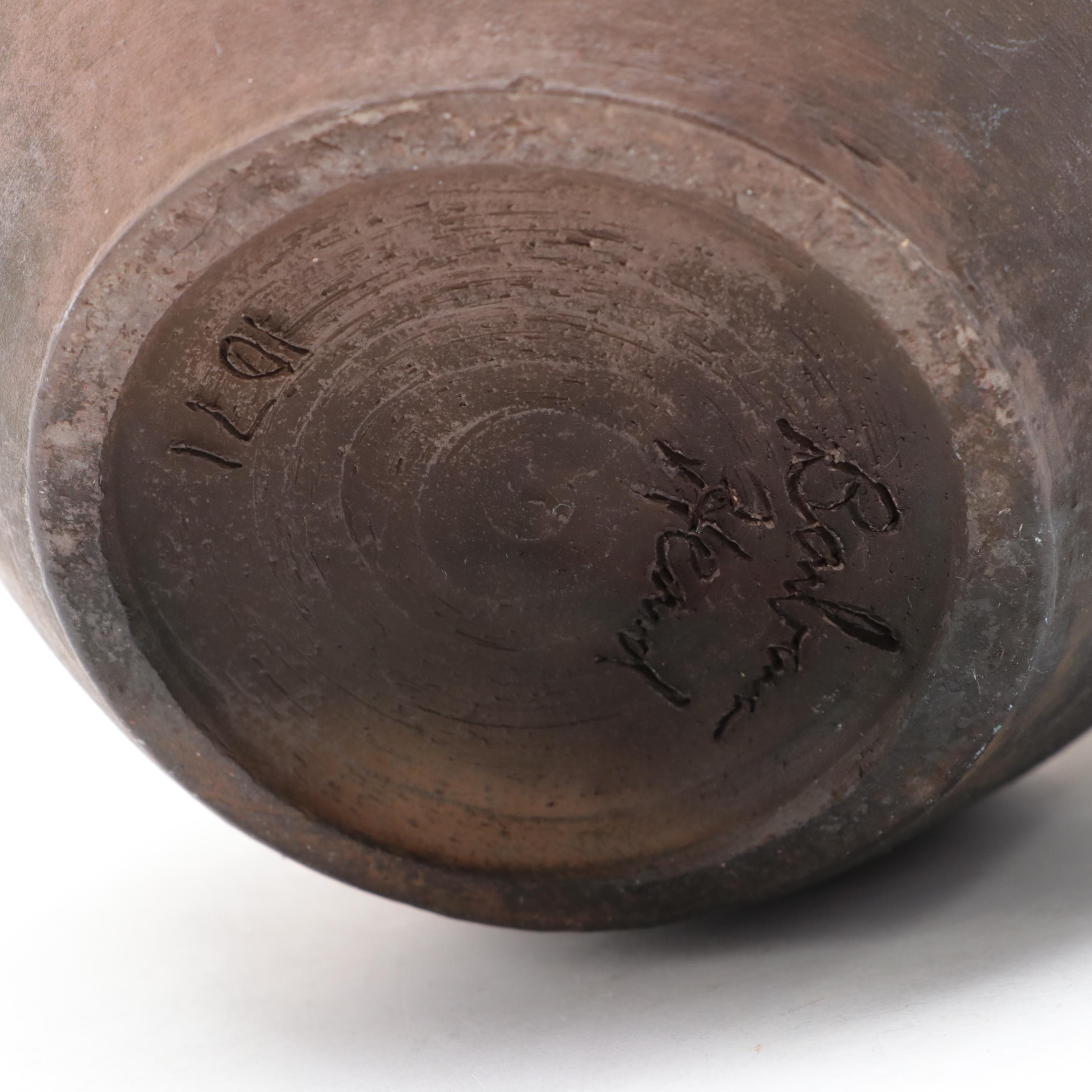 Barbara Heard Signed Pit Fired Ceramic Water Jar, Hickory Hill Basket and More