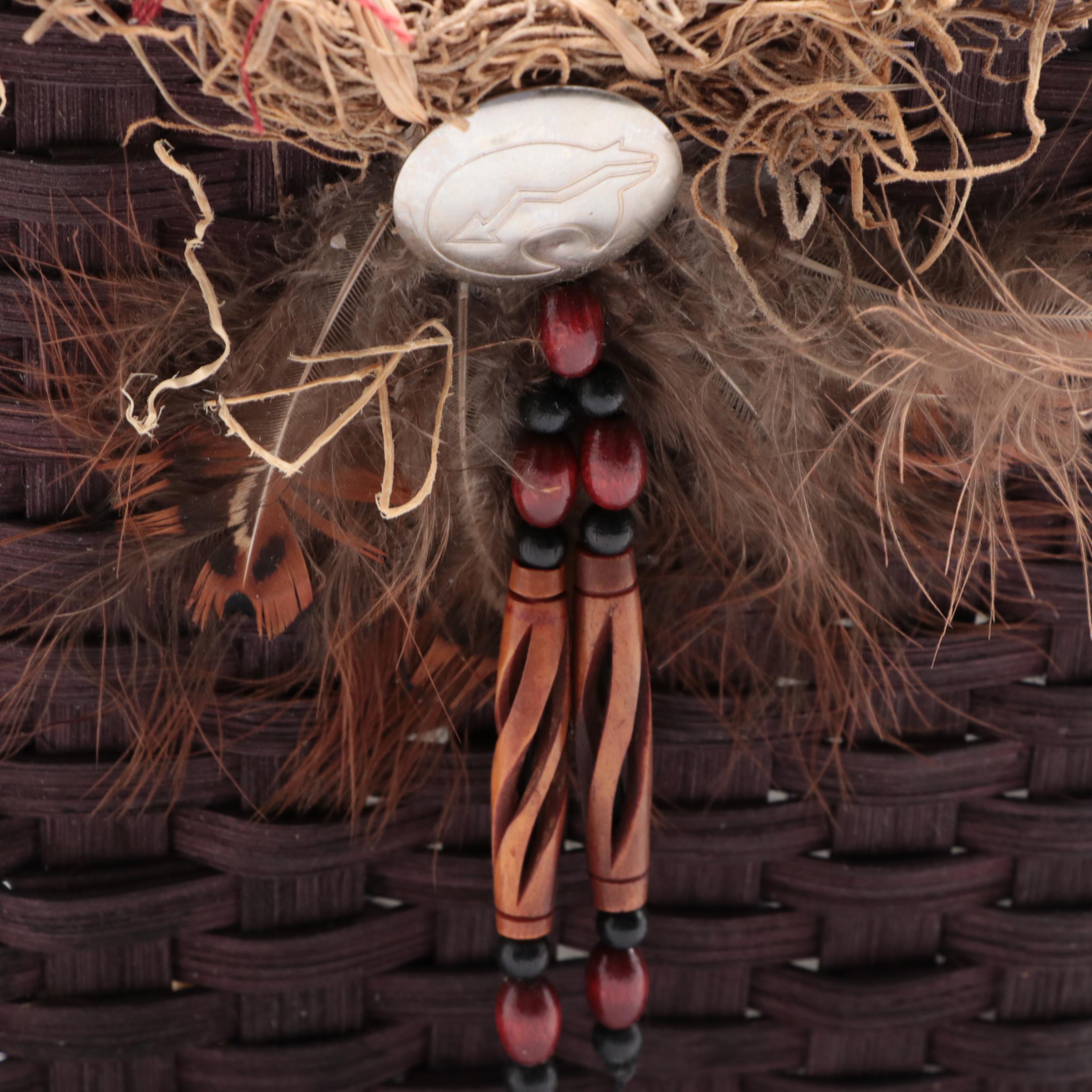 Barbara Heard Signed Pit Fired Ceramic Water Jar, Hickory Hill Basket and More