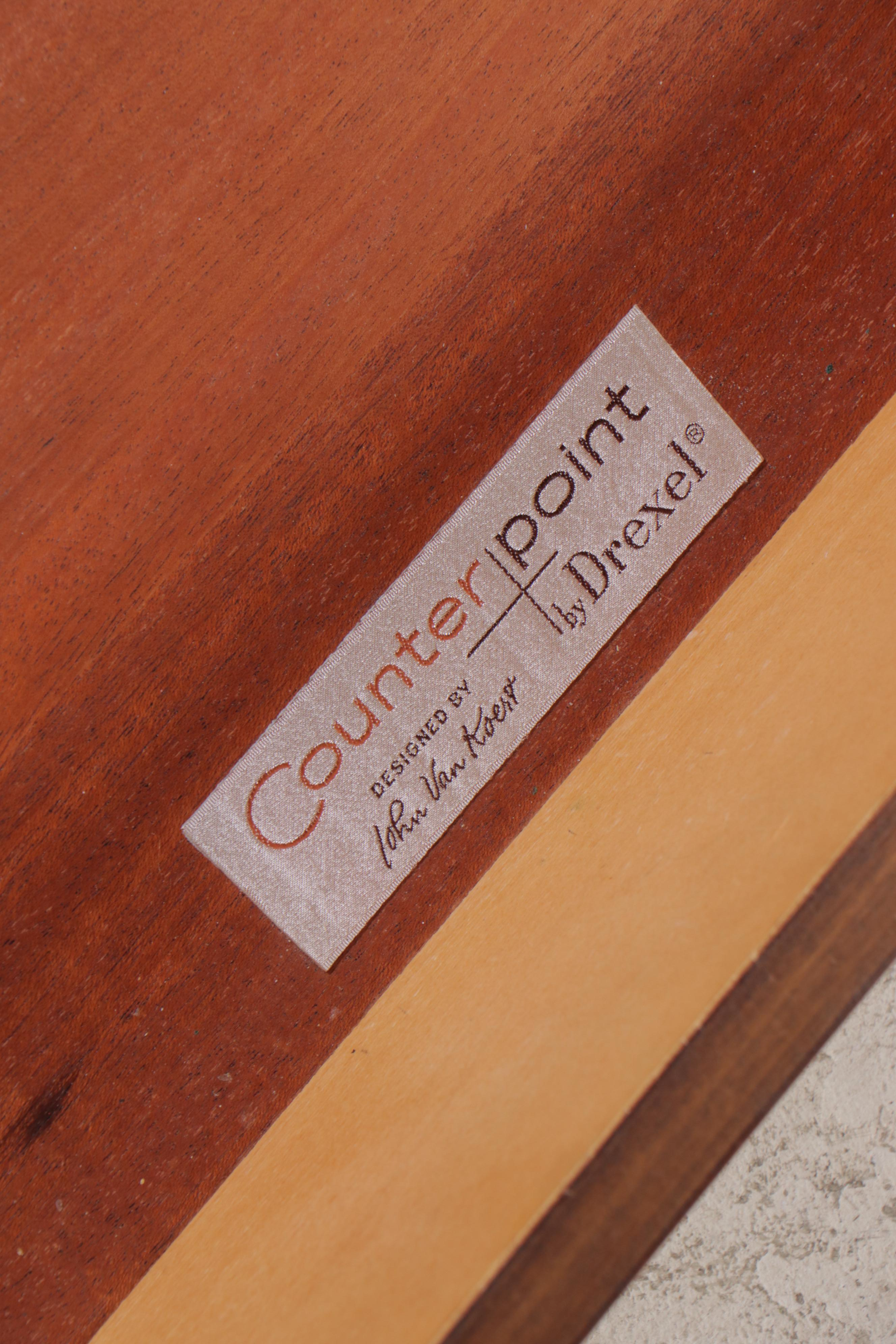 John Van Koert for Drexel "Counterpoint" Cherry & Mahogany Six-Drawer Chest