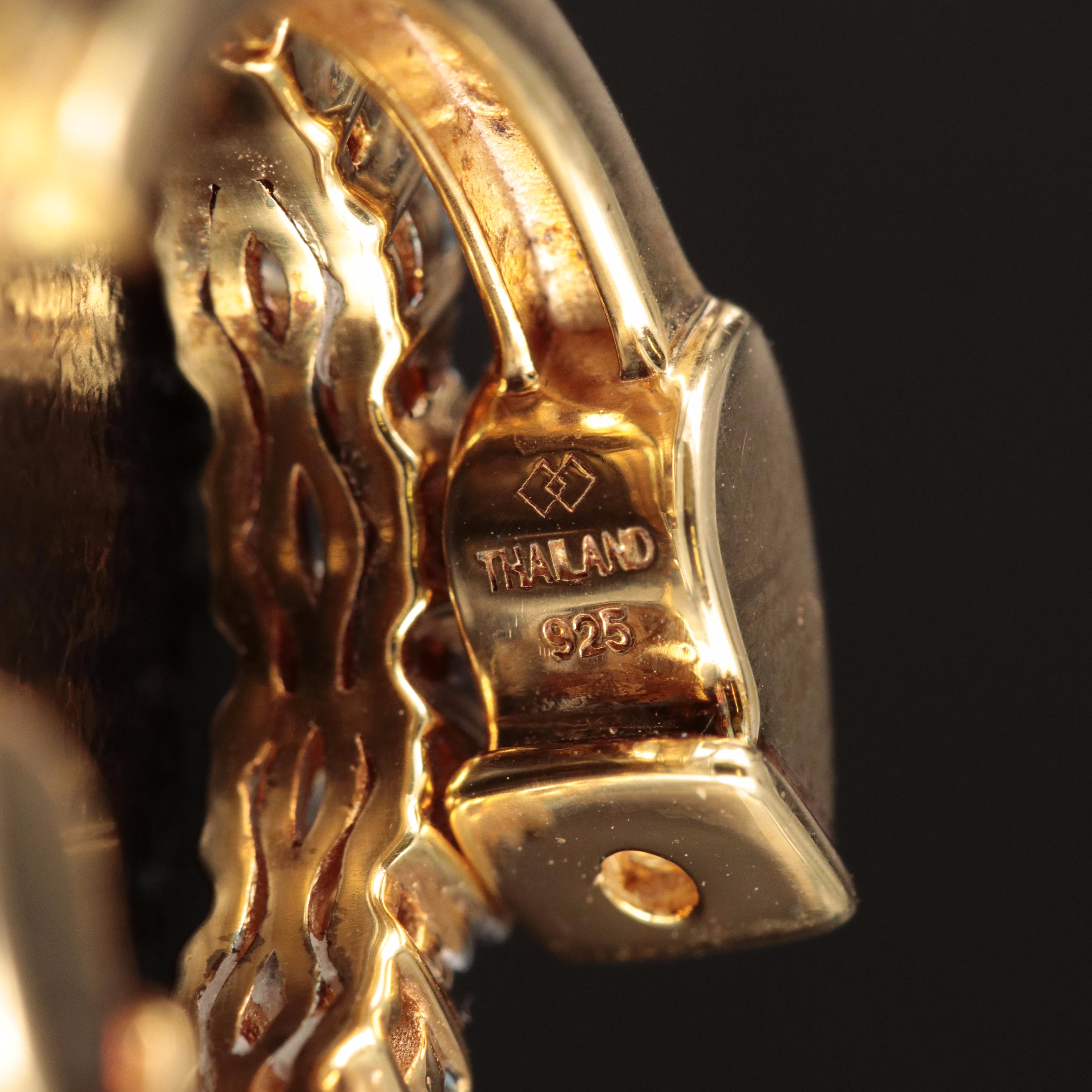 Sterling Aquamarine and Cubic Zirconia Hoop Earrings