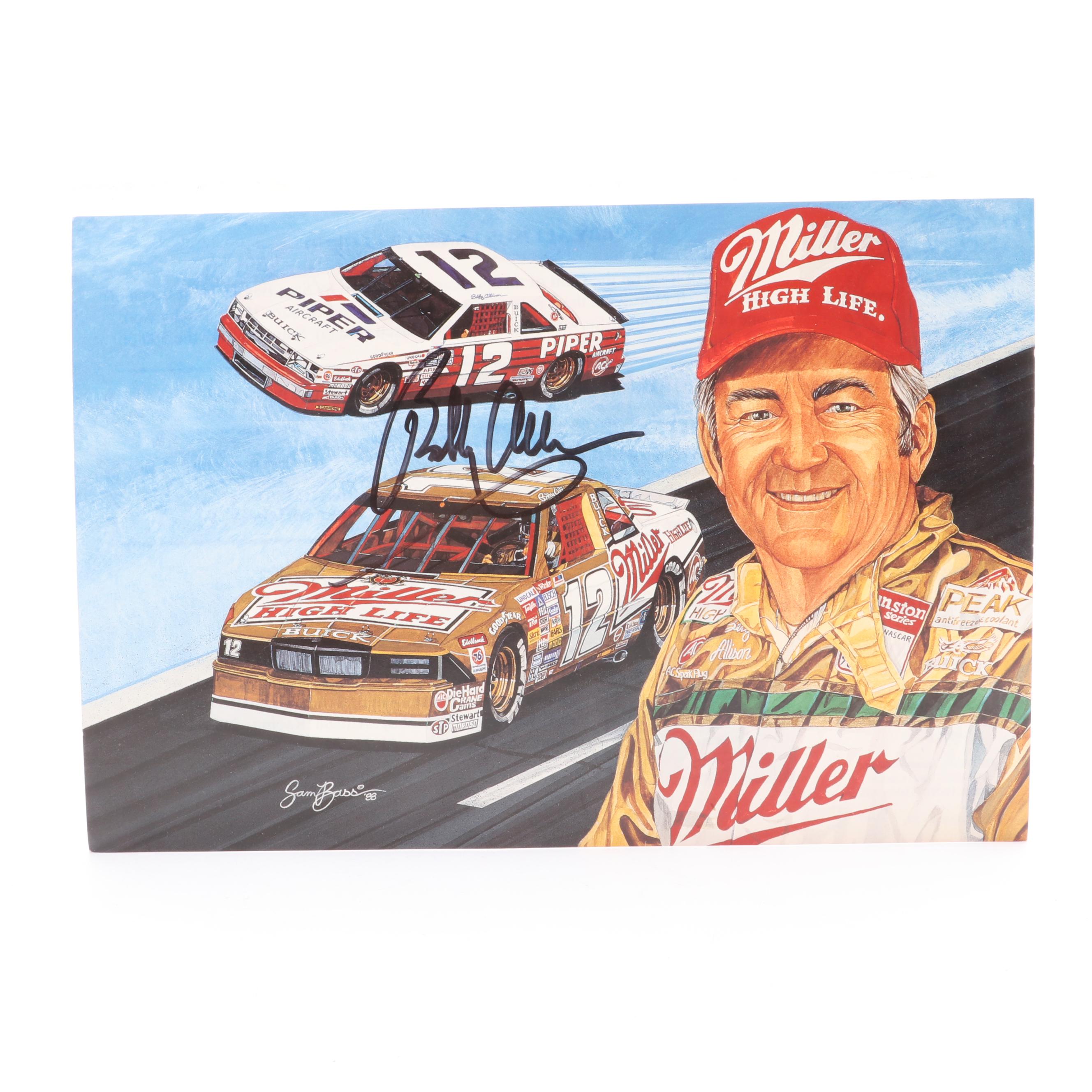 Bobby Allison Signed Giclée Print, "Remembering Davey" Book, More