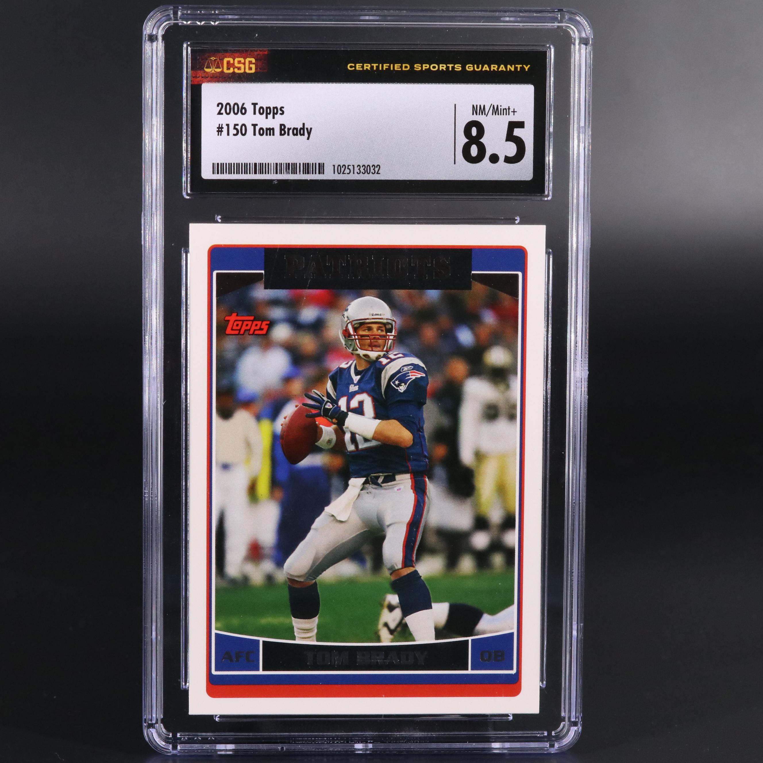 2006 Topps Tom Brady #150 Graded CSG 8.5 Mint Football Card
