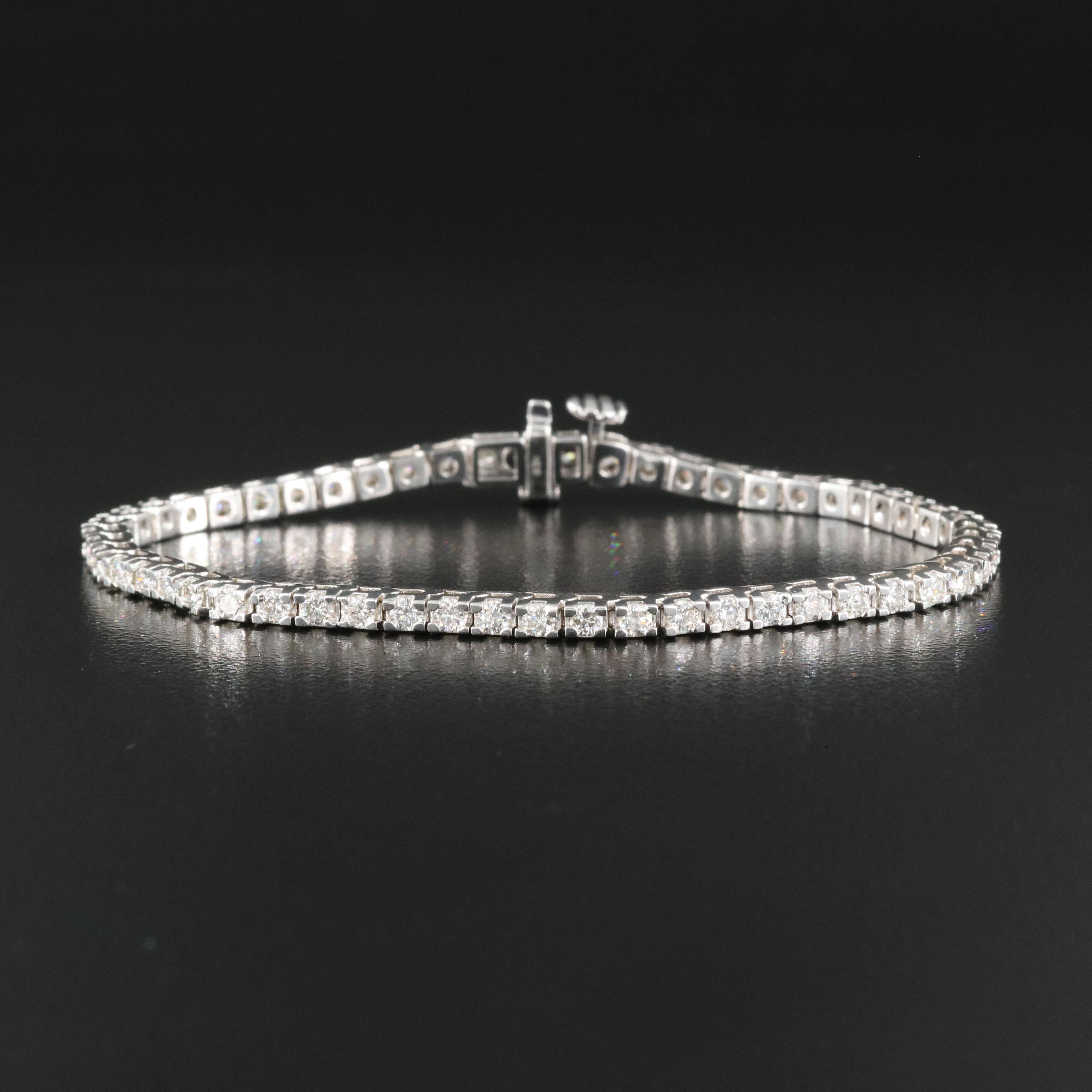 14K 2.50 CTW Diamond Line Bracelet