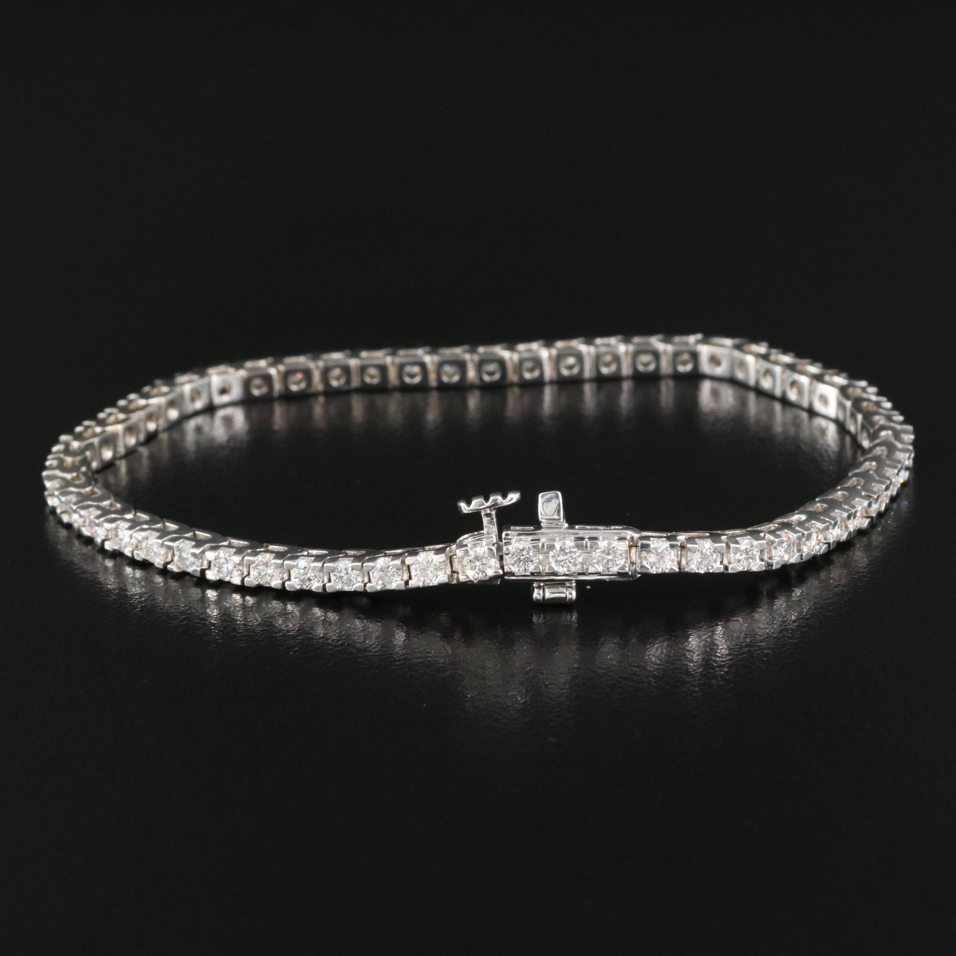 14K 2.50 CTW Diamond Line Bracelet