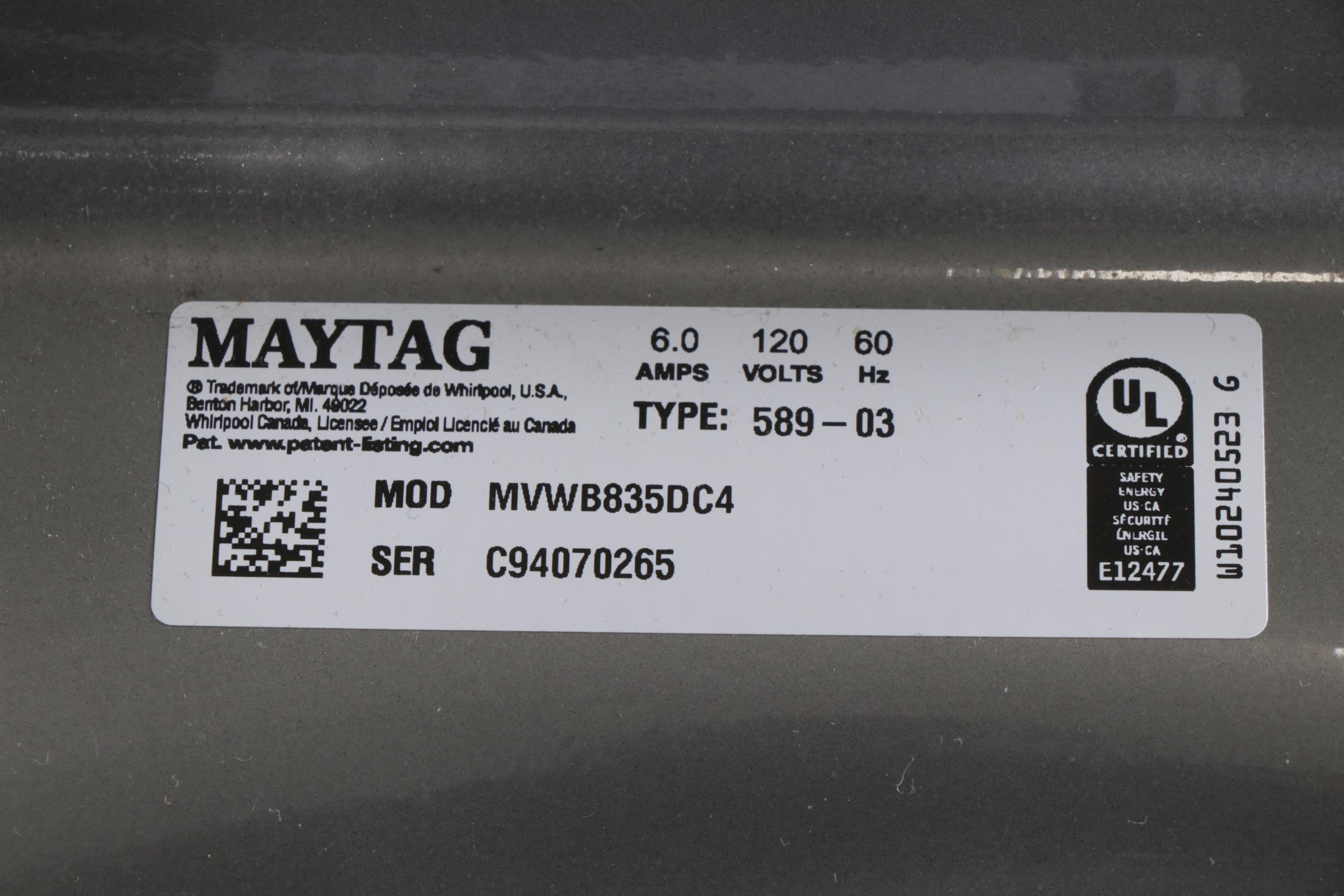 Maytag Bravos XL Washing Machine