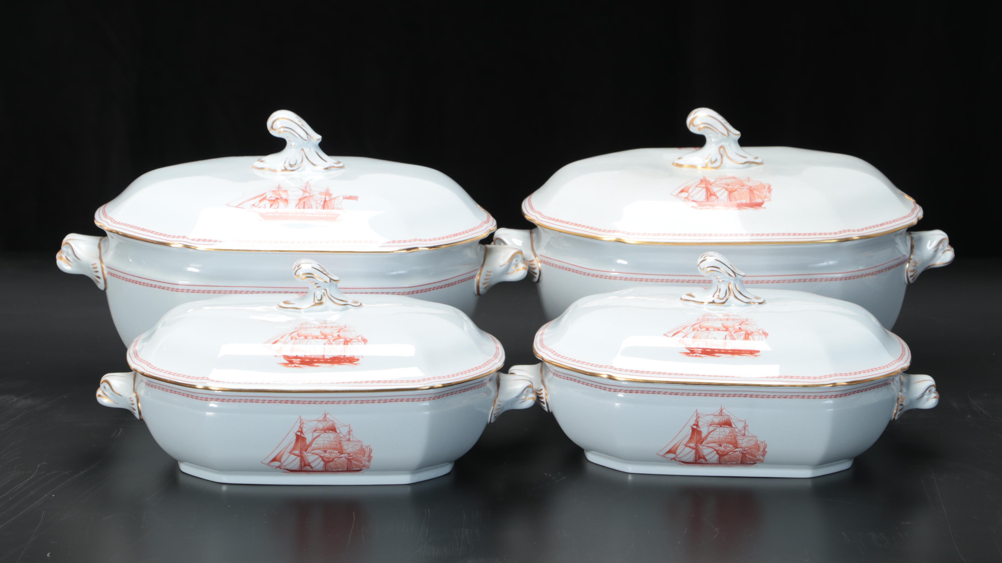 Spode "Trade Winds Red" Tableware, 1962-1993