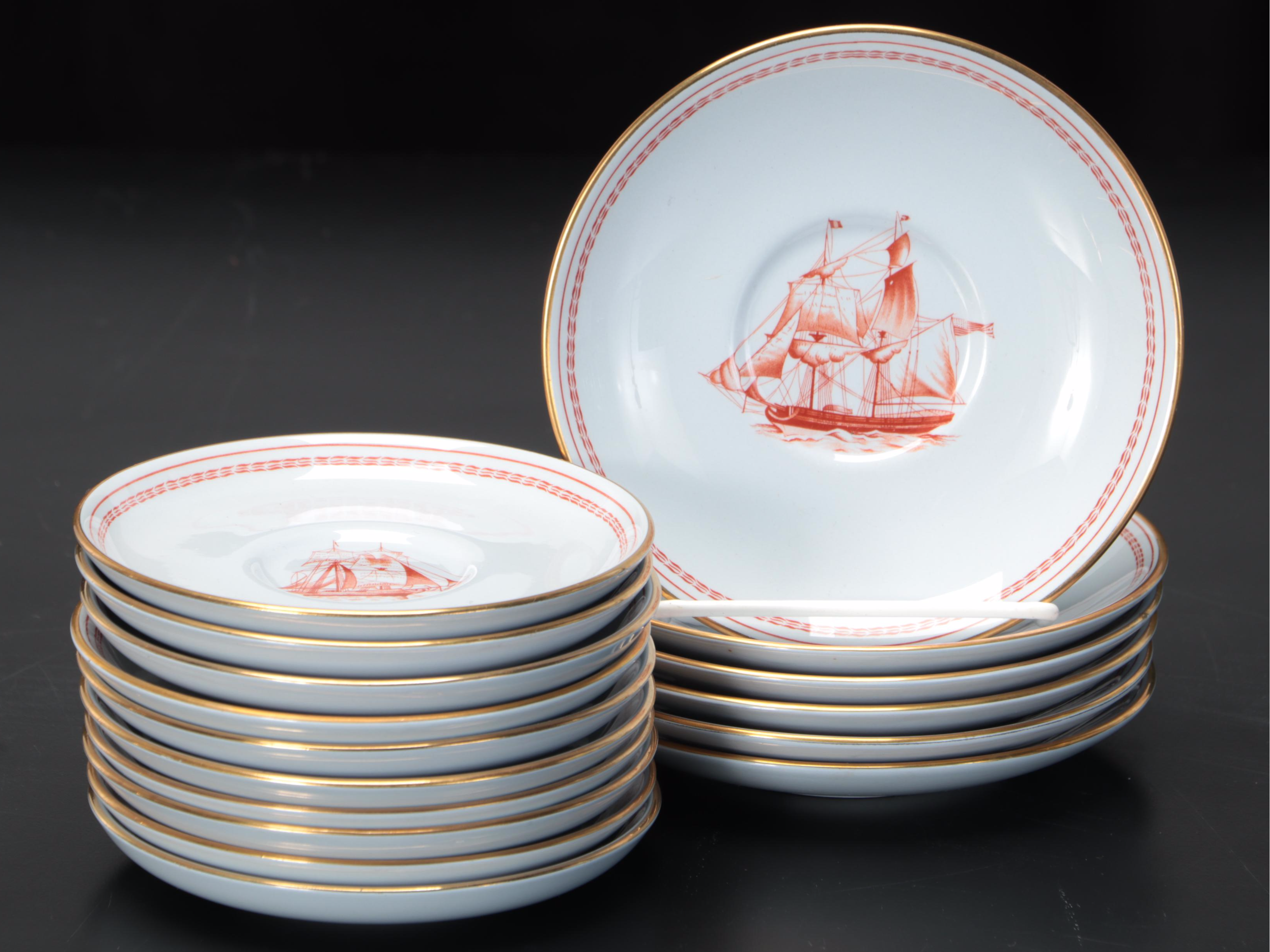 Spode "Trade Winds Red" Tableware, 1962-1993