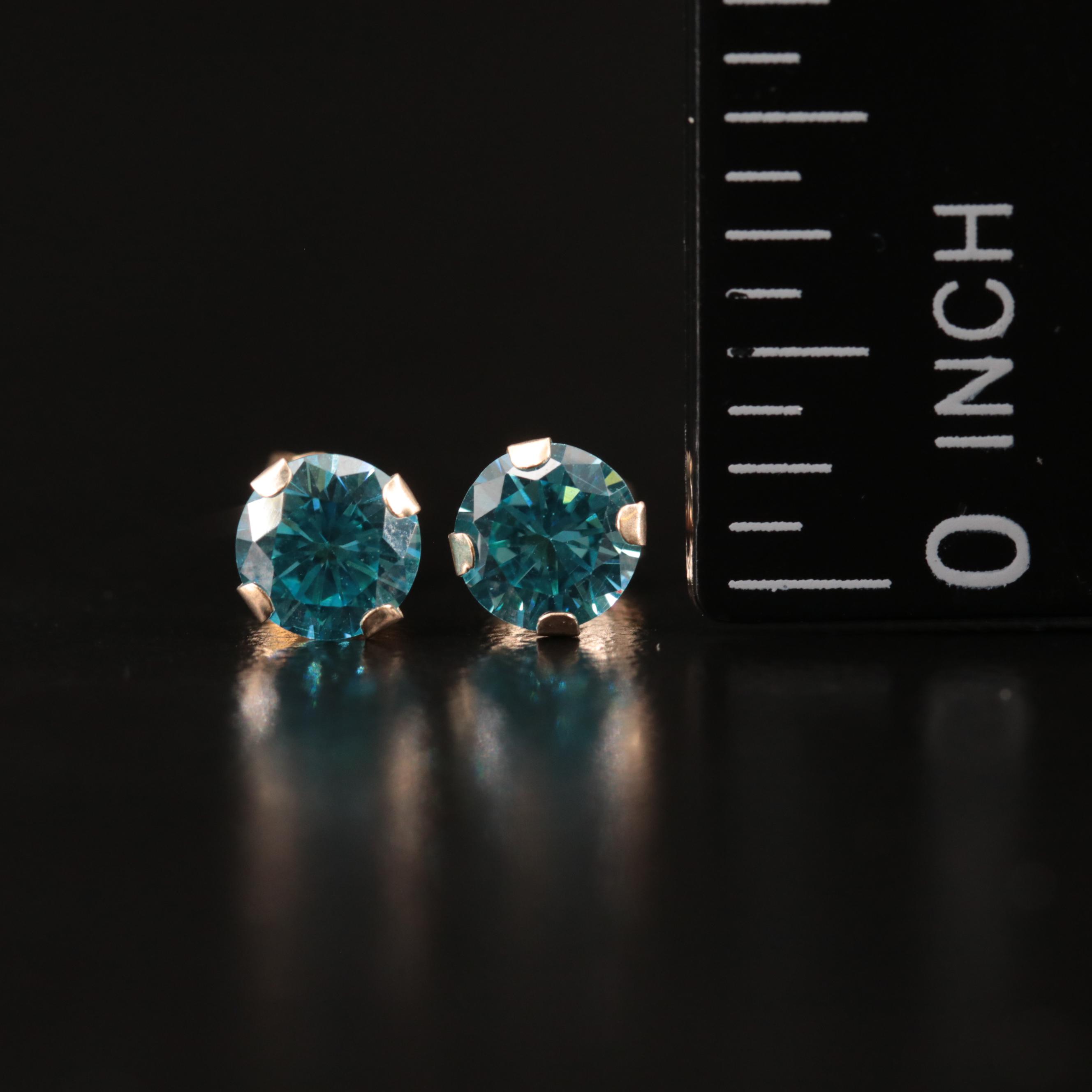 10K Gold Filled Cubic Zirconia Stud Earrings