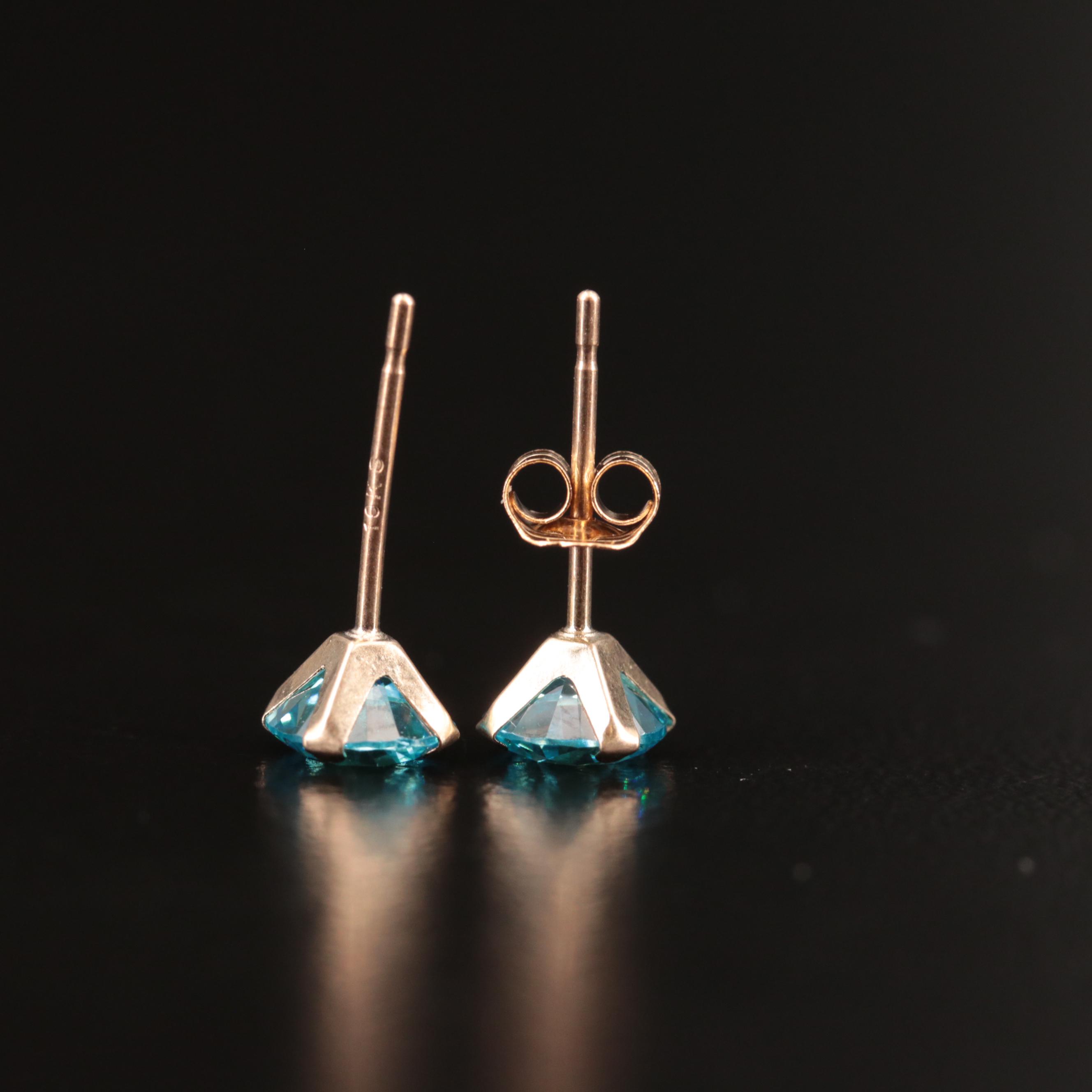 10K Gold Filled Cubic Zirconia Stud Earrings