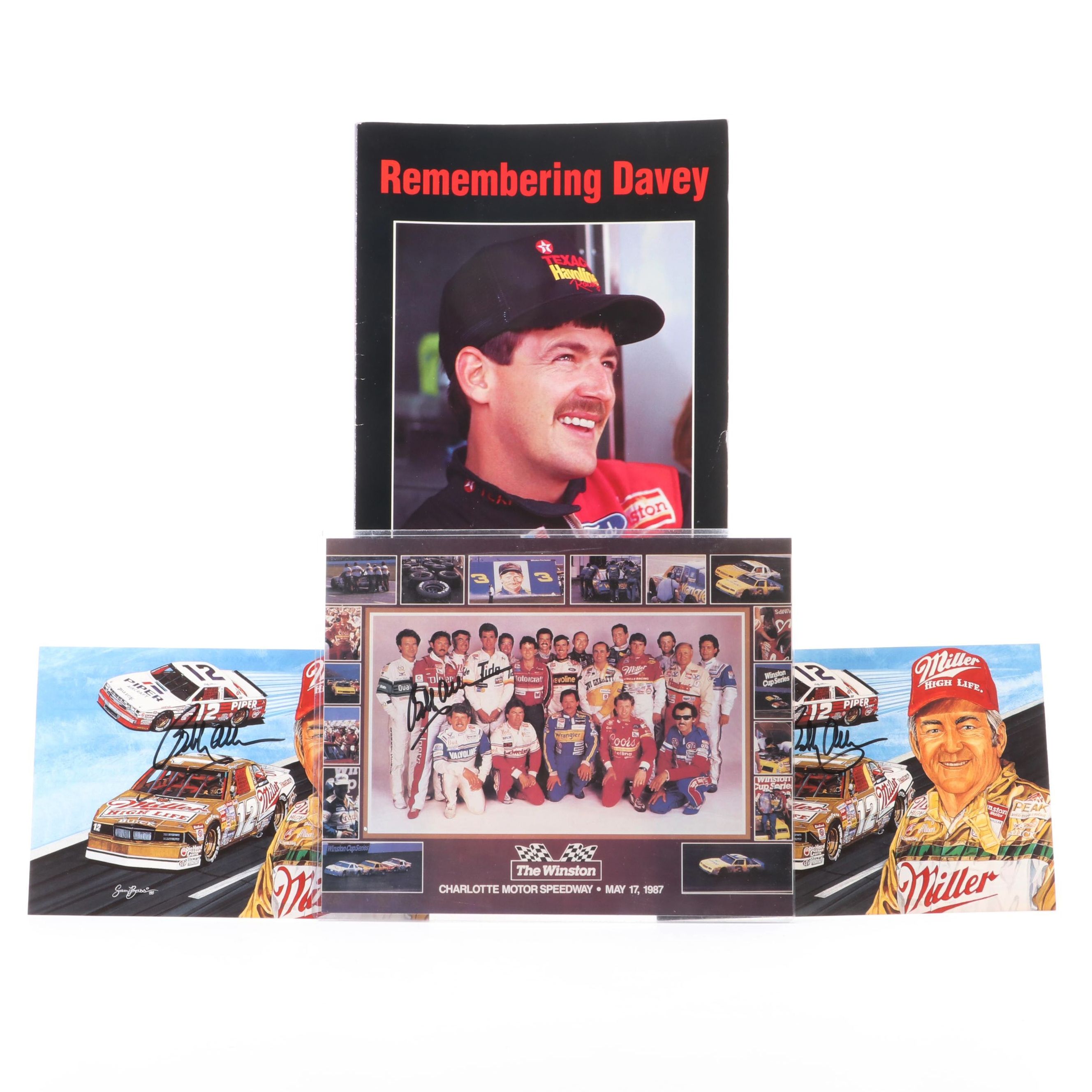 Bobby Allison Signed Giclée Print, "Remembering Davey" Book, More