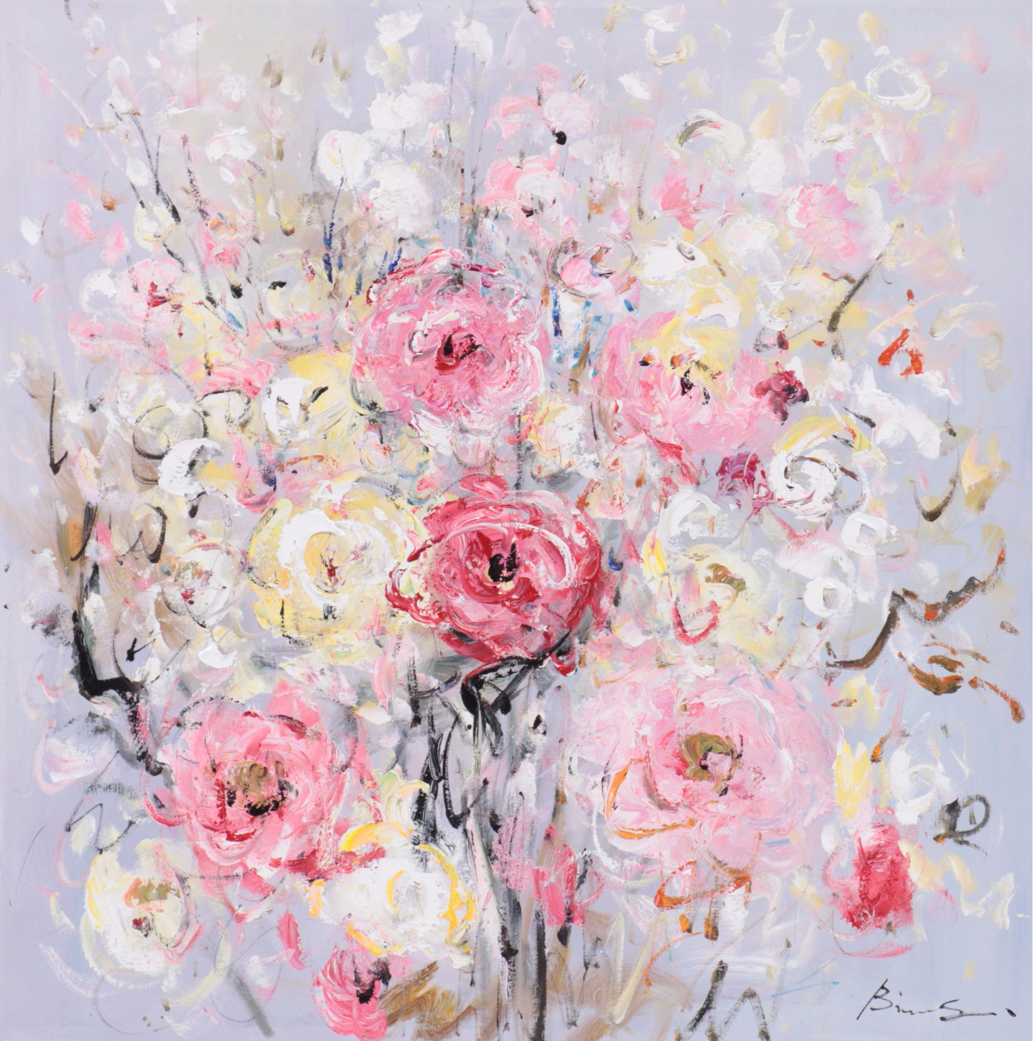 Bing Abstract Floral Oil Painting
