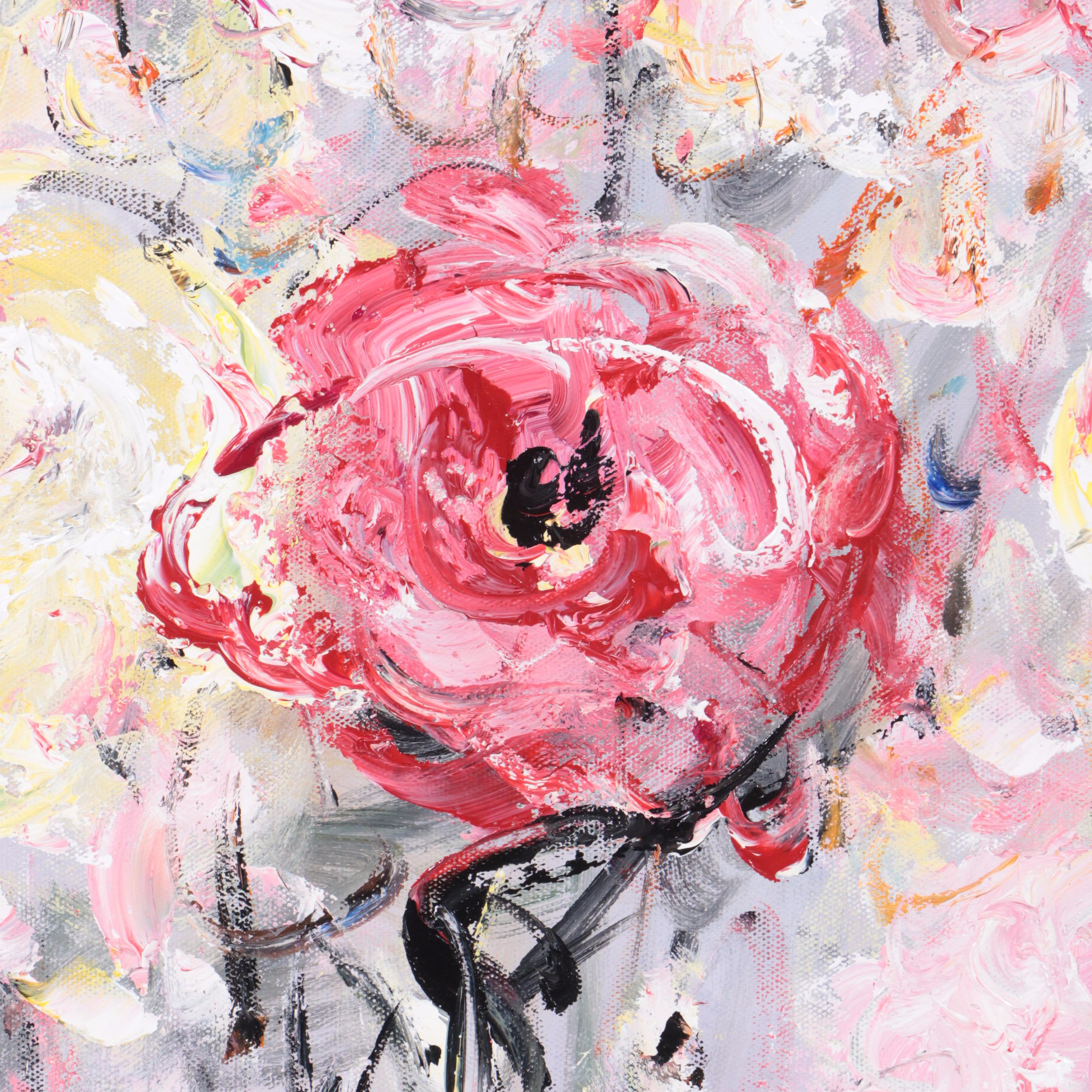 Bing Abstract Floral Oil Painting