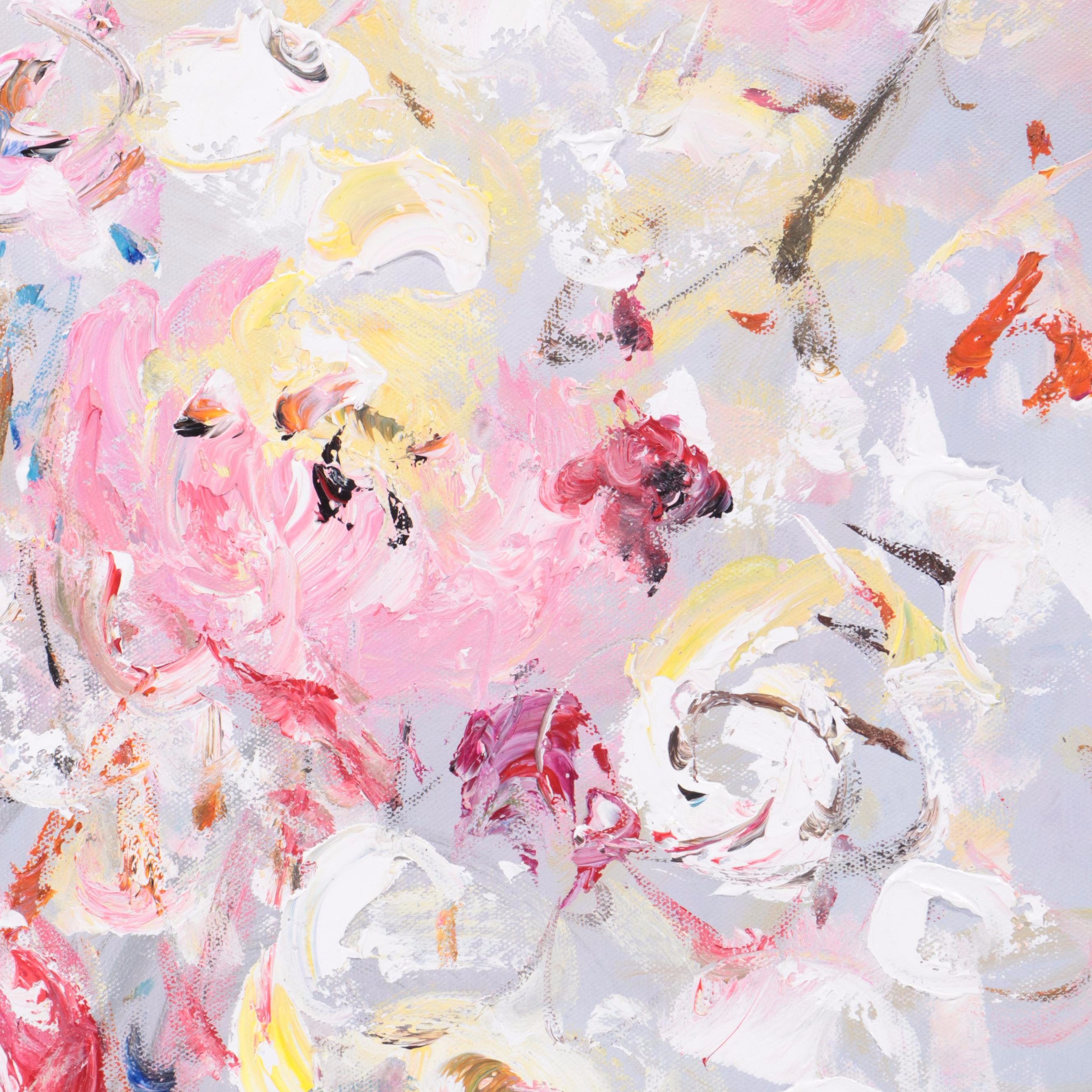 Bing Abstract Floral Oil Painting