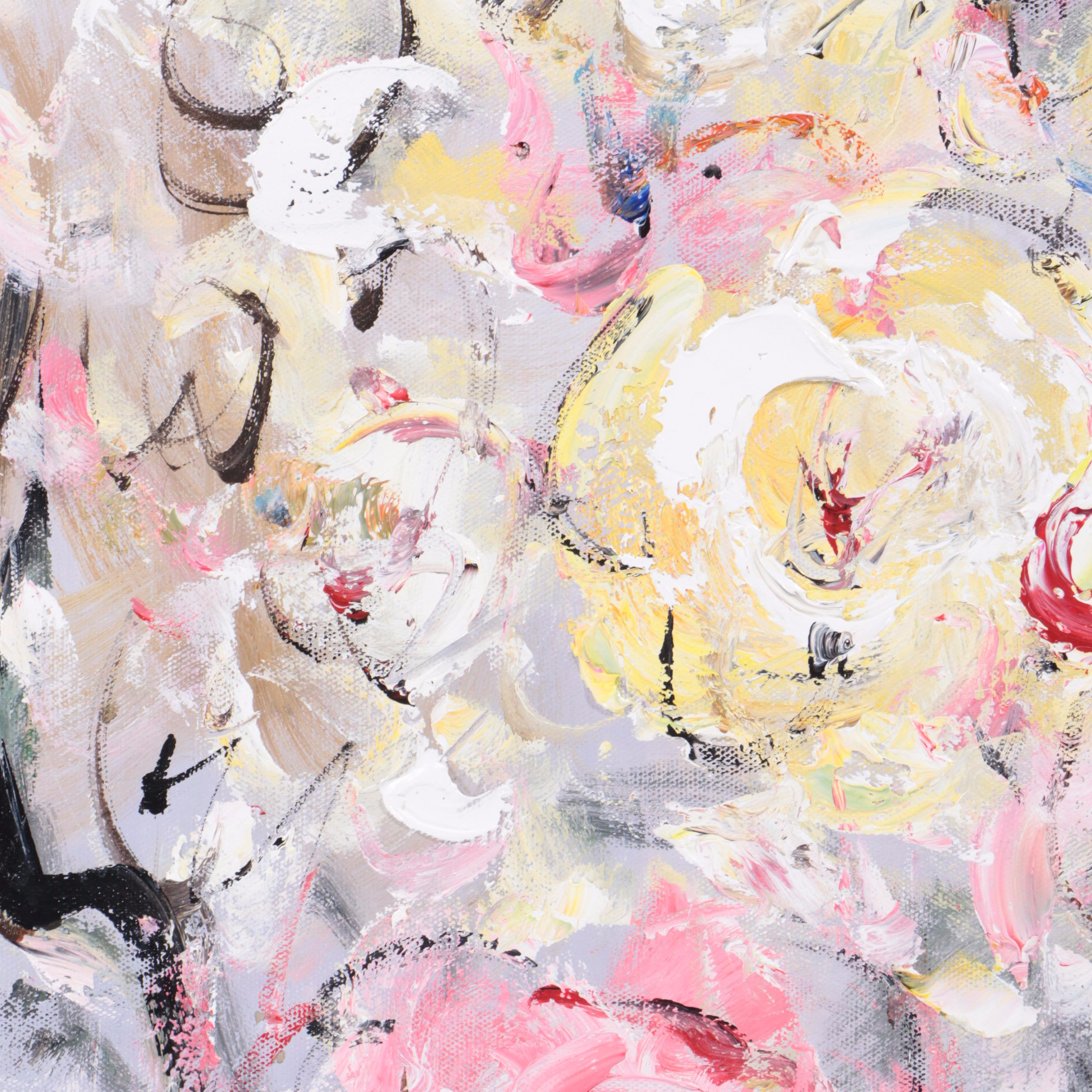 Bing Abstract Floral Oil Painting