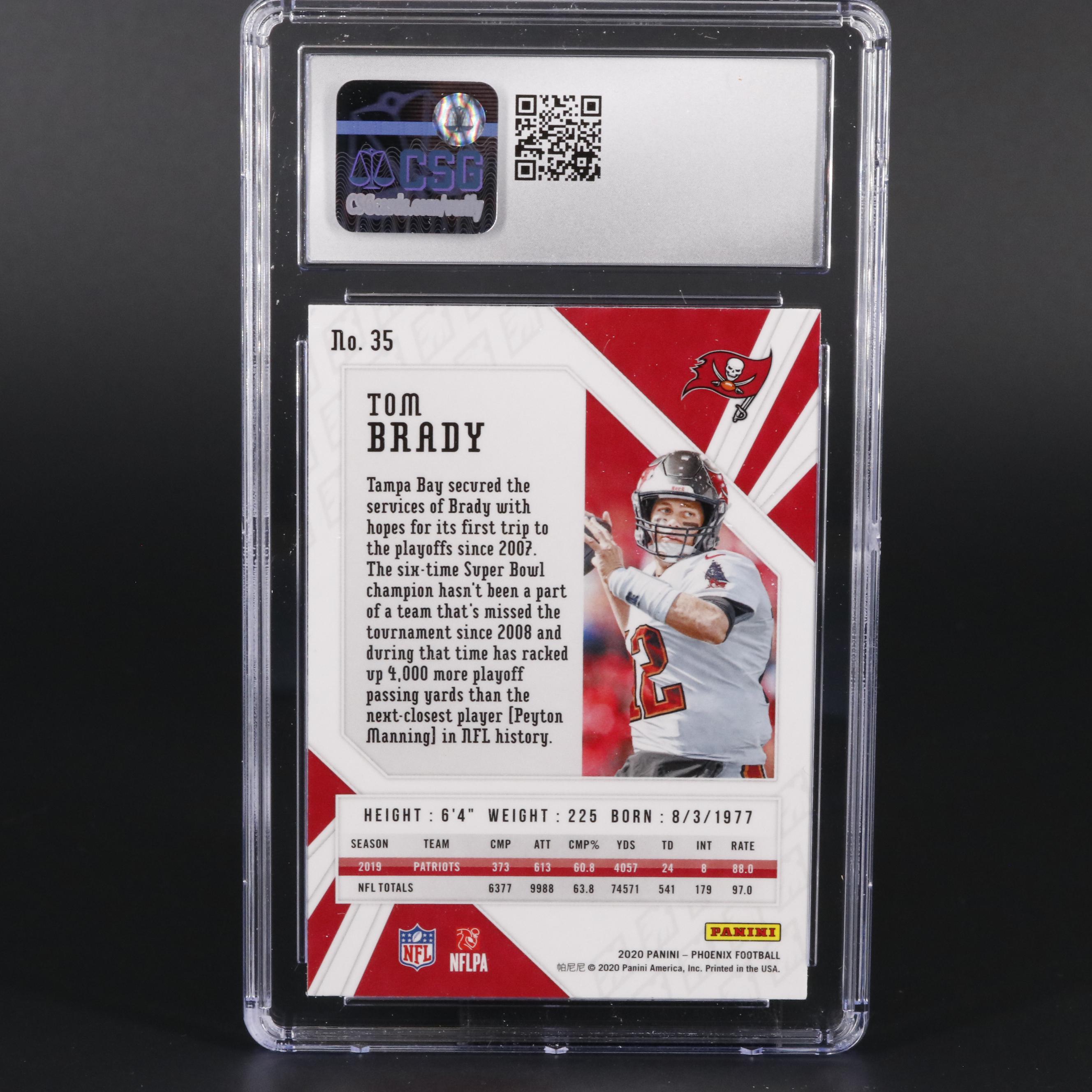 2020 Panini Phoenix Fanatics Exclusive Set Tom Brady #35 CSG M 8.5 Football Card