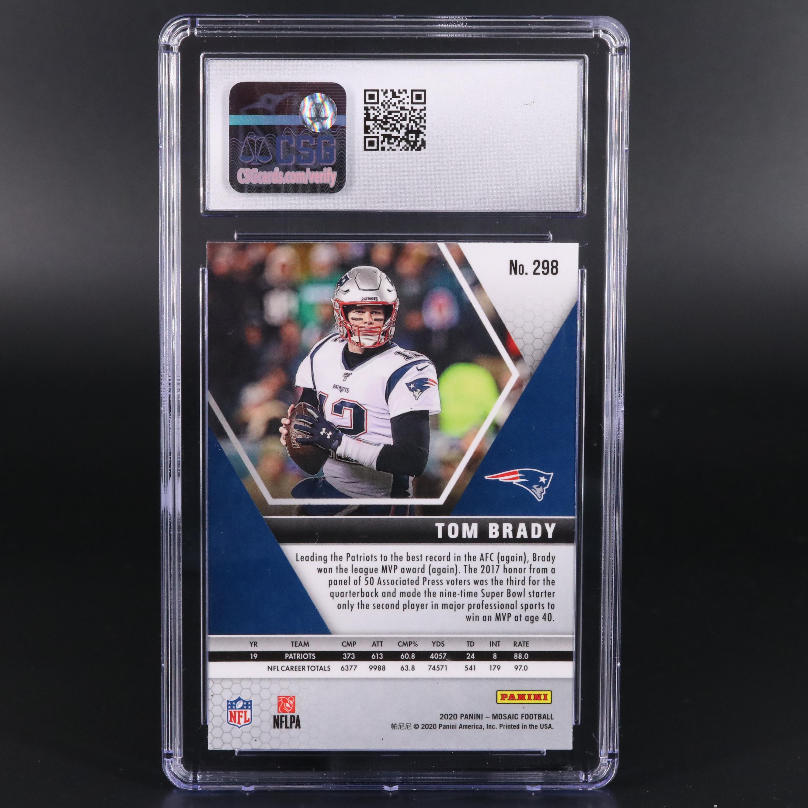 2022 Panini Mosaic Tom Brady #298 Mint 8.5 Football Card