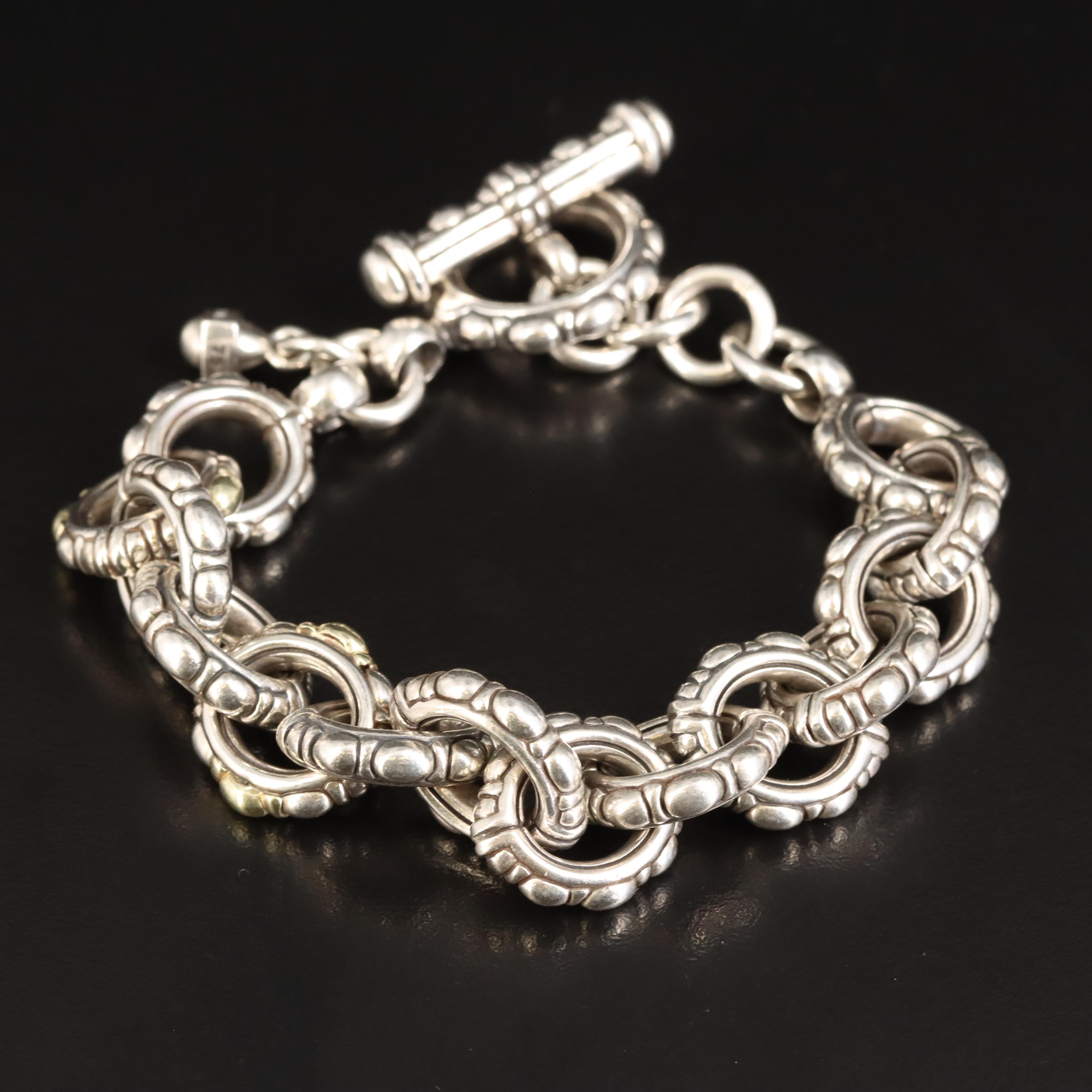 David Wysor Sterling Bracelet with 18K Accents
