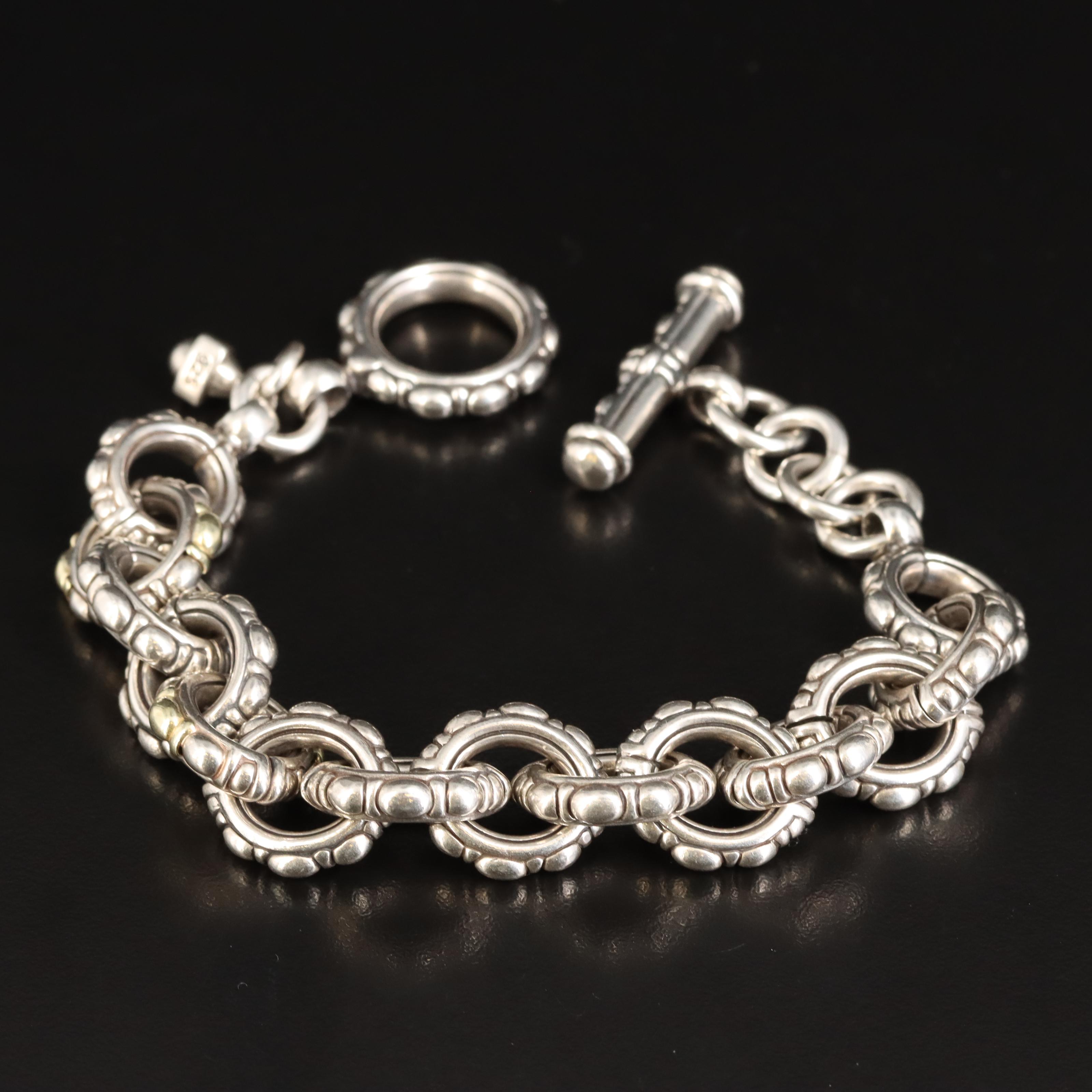 David Wysor Sterling Bracelet with 18K Accents