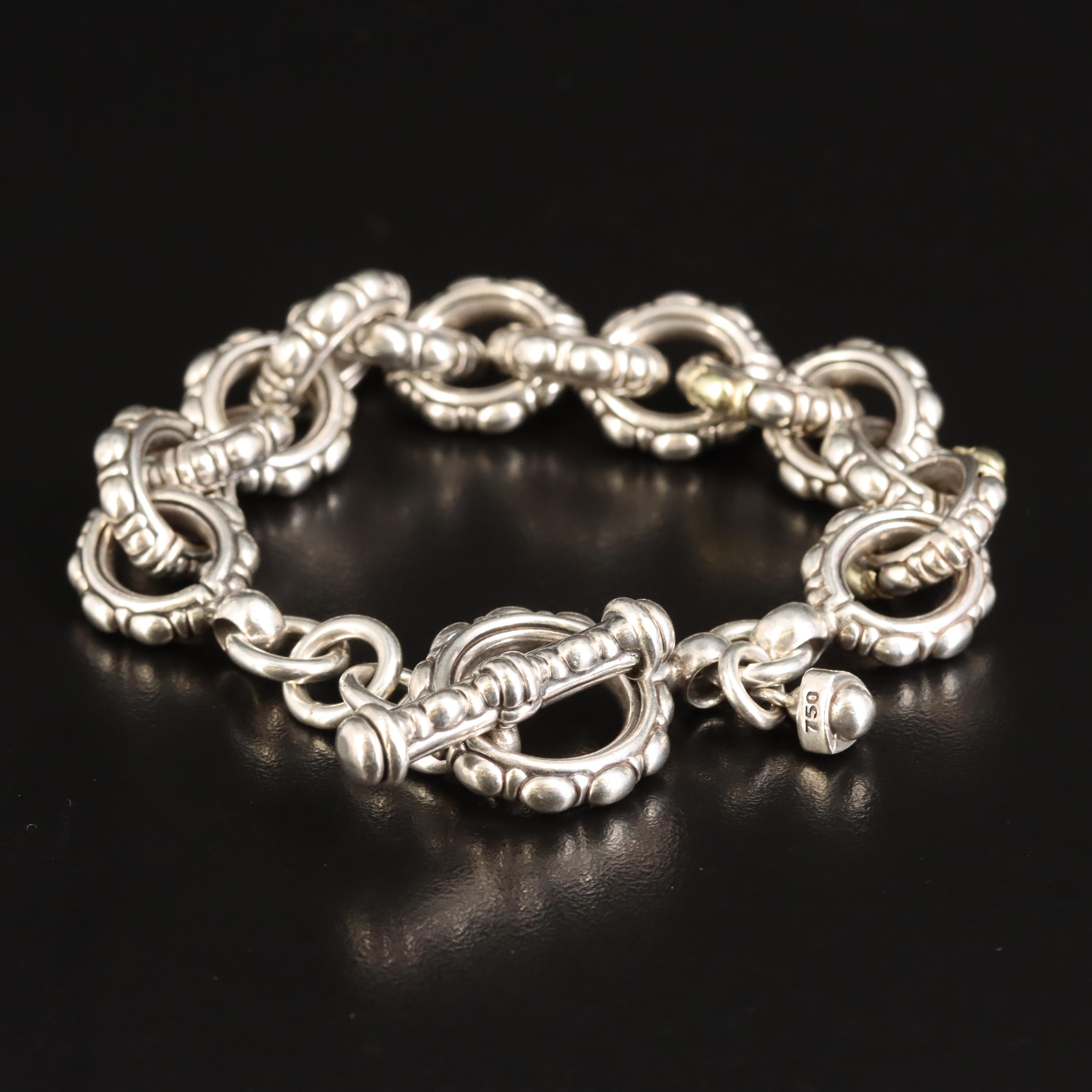 David Wysor Sterling Bracelet with 18K Accents