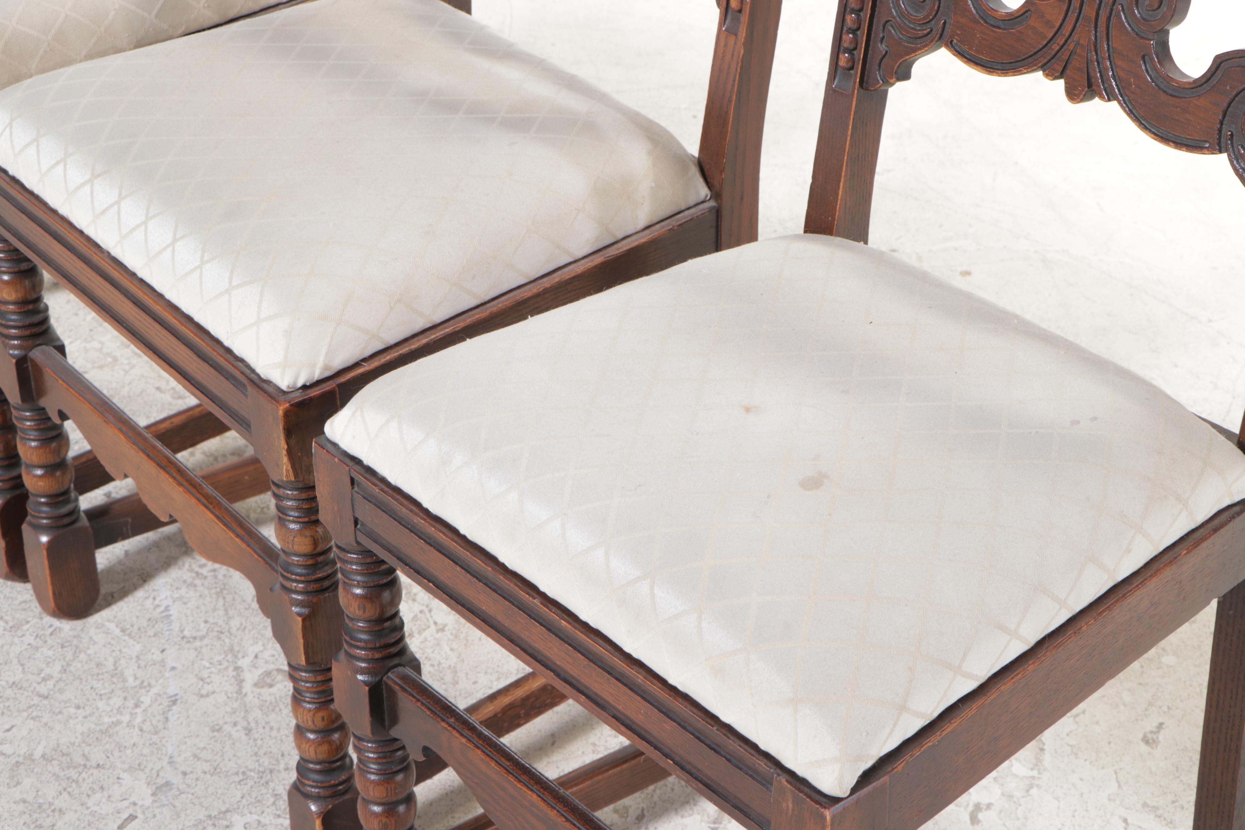 Jacobean Style Oak Dining Set, 1930s